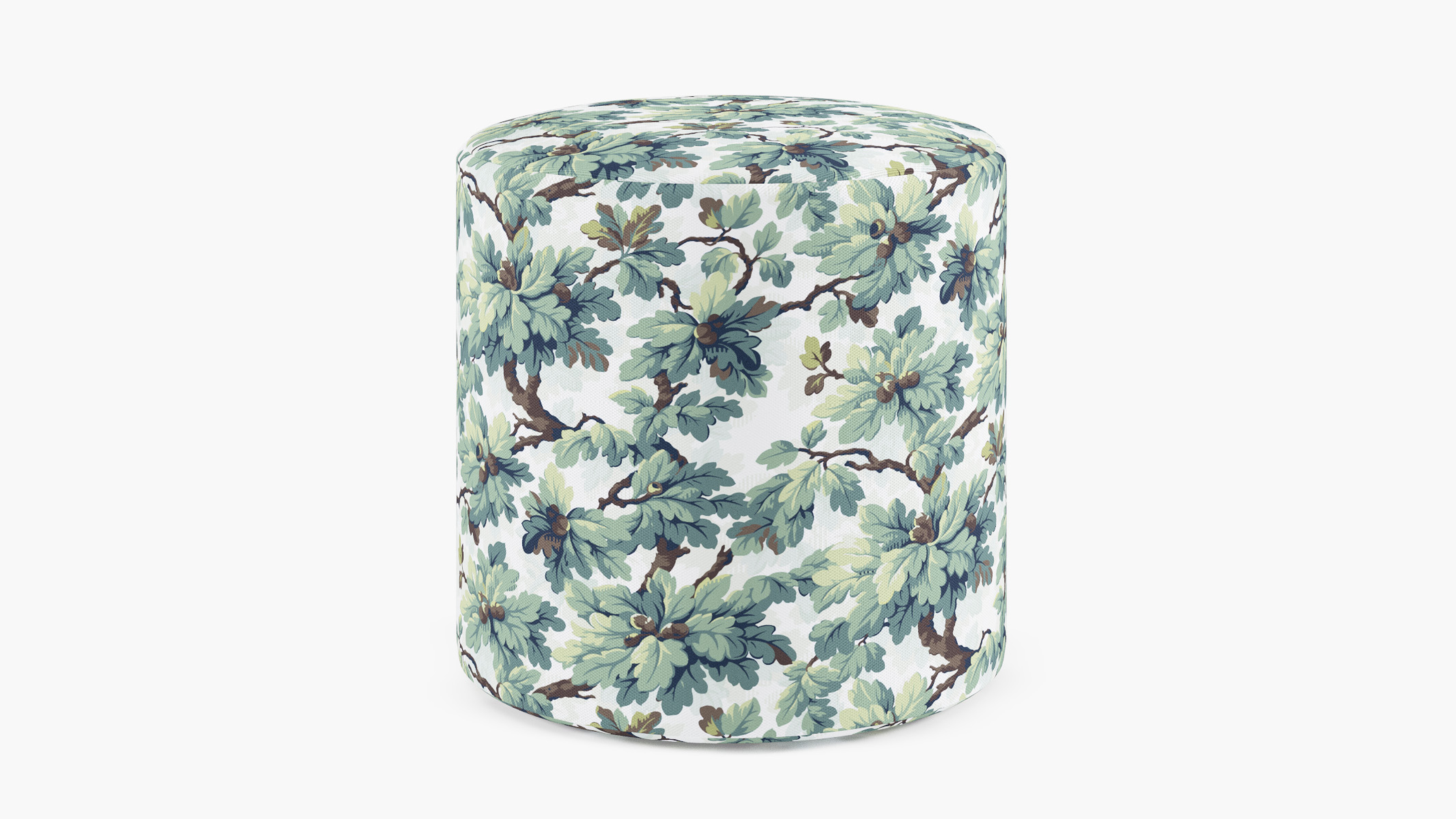 Drum Ottoman, Sage Woodland - The Inside