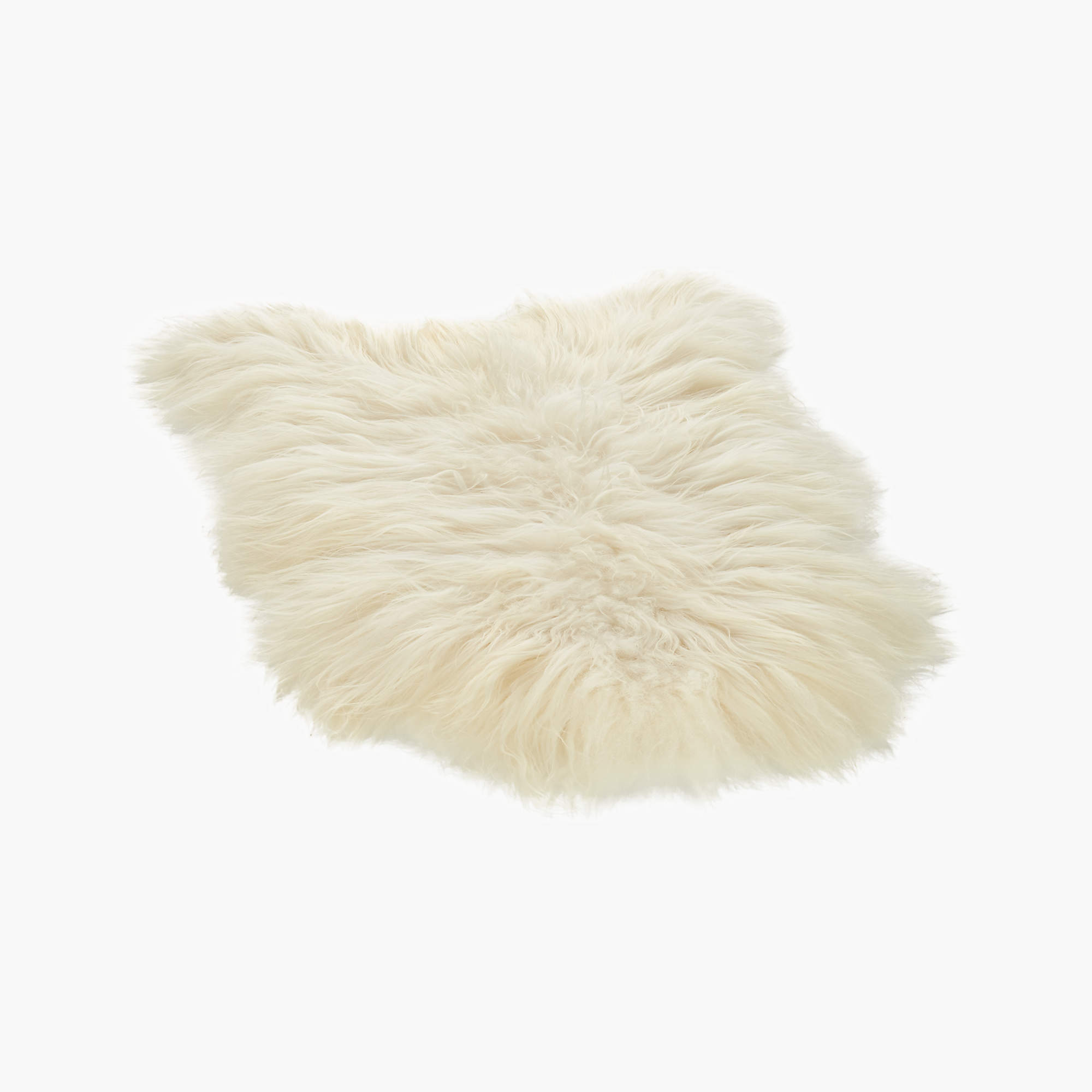 Icelandic White Sheepskin Fur Throw Blanket - CB2