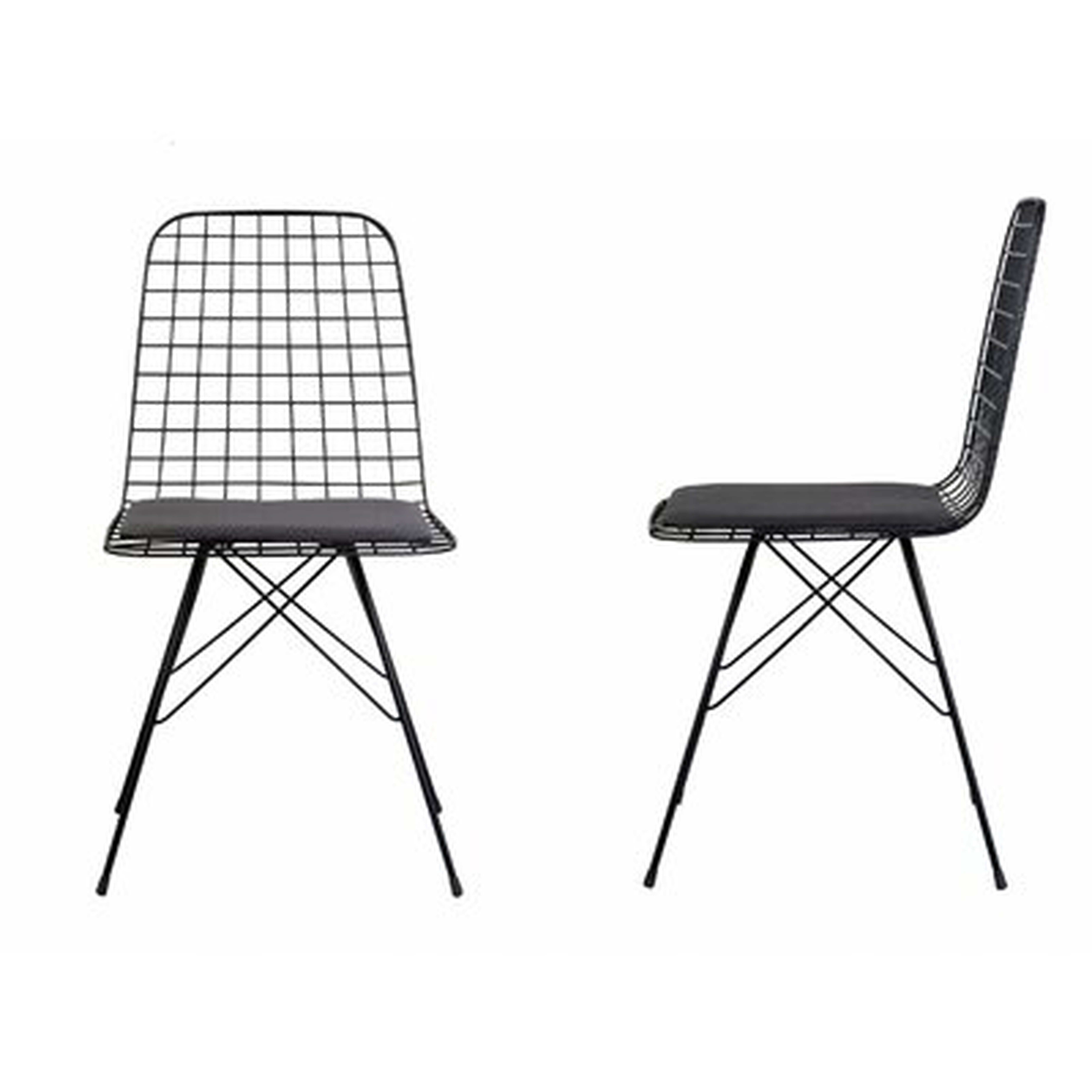 Vitale Metal Windsor Back Side Chair in Black - Wayfair