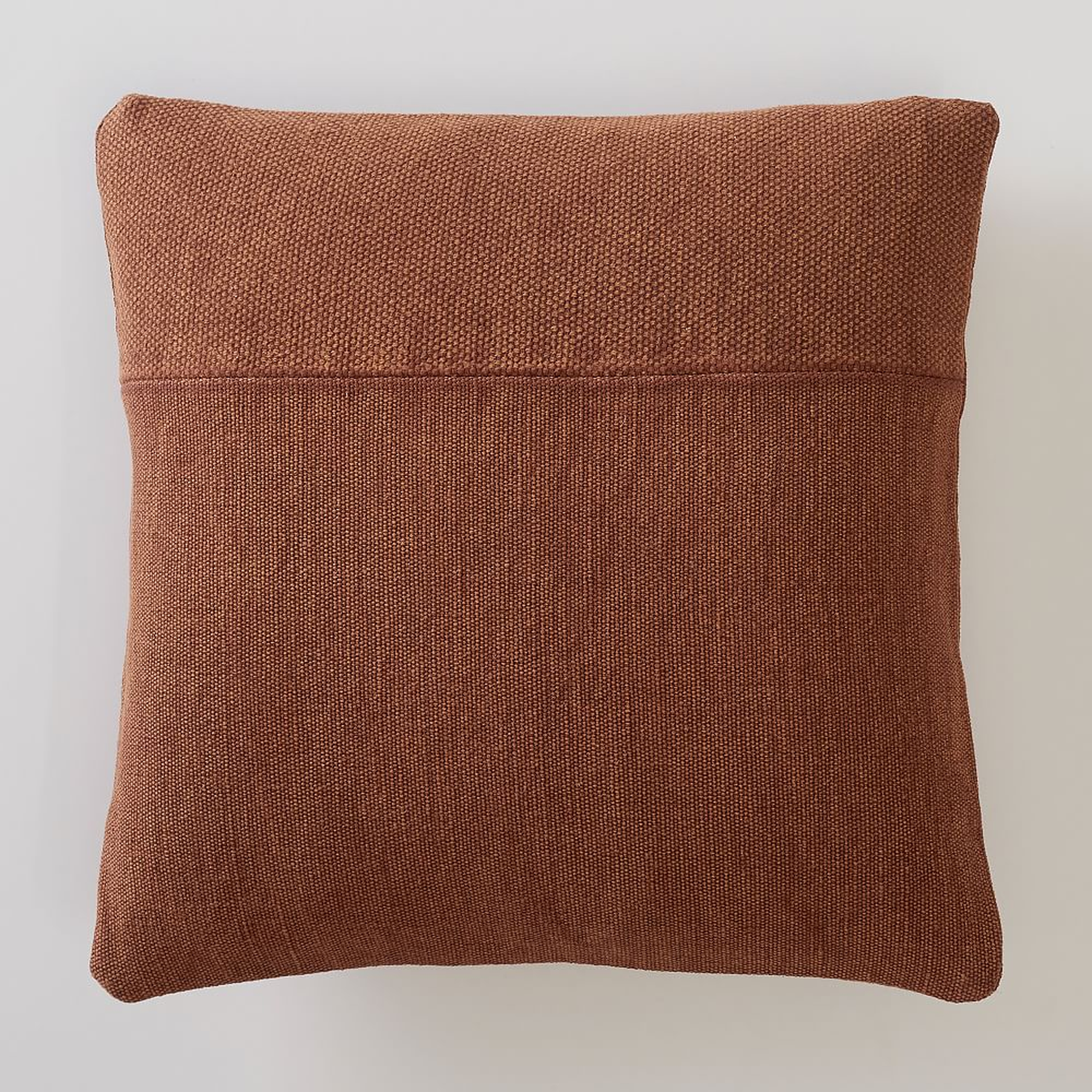 we x pbteen Cotton Canvas Pillow Cover, 18x18, Copper Rust - Pottery Barn Teen