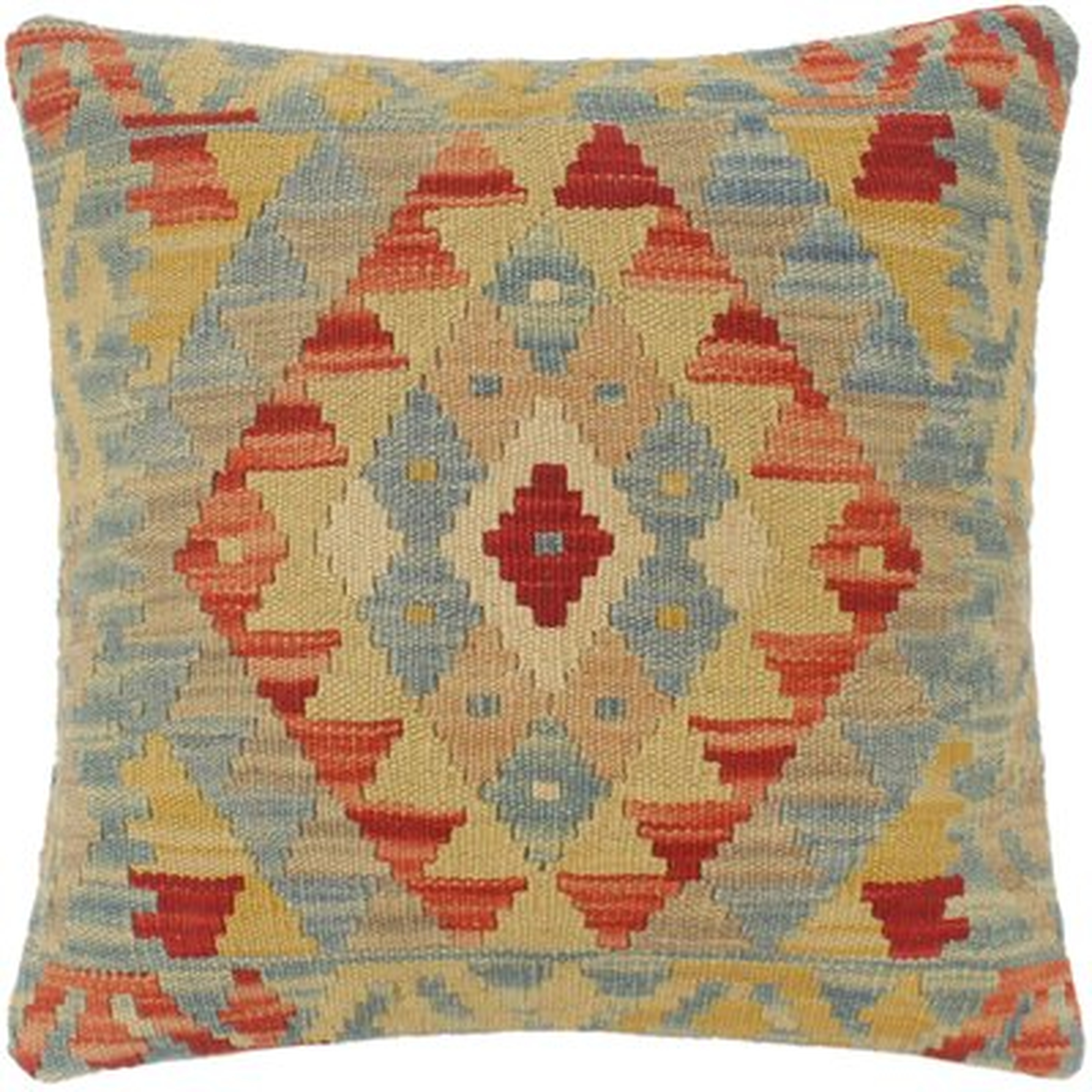 Southwestern Turkish Steel Hand Woven Kilim Pillow - Wayfair