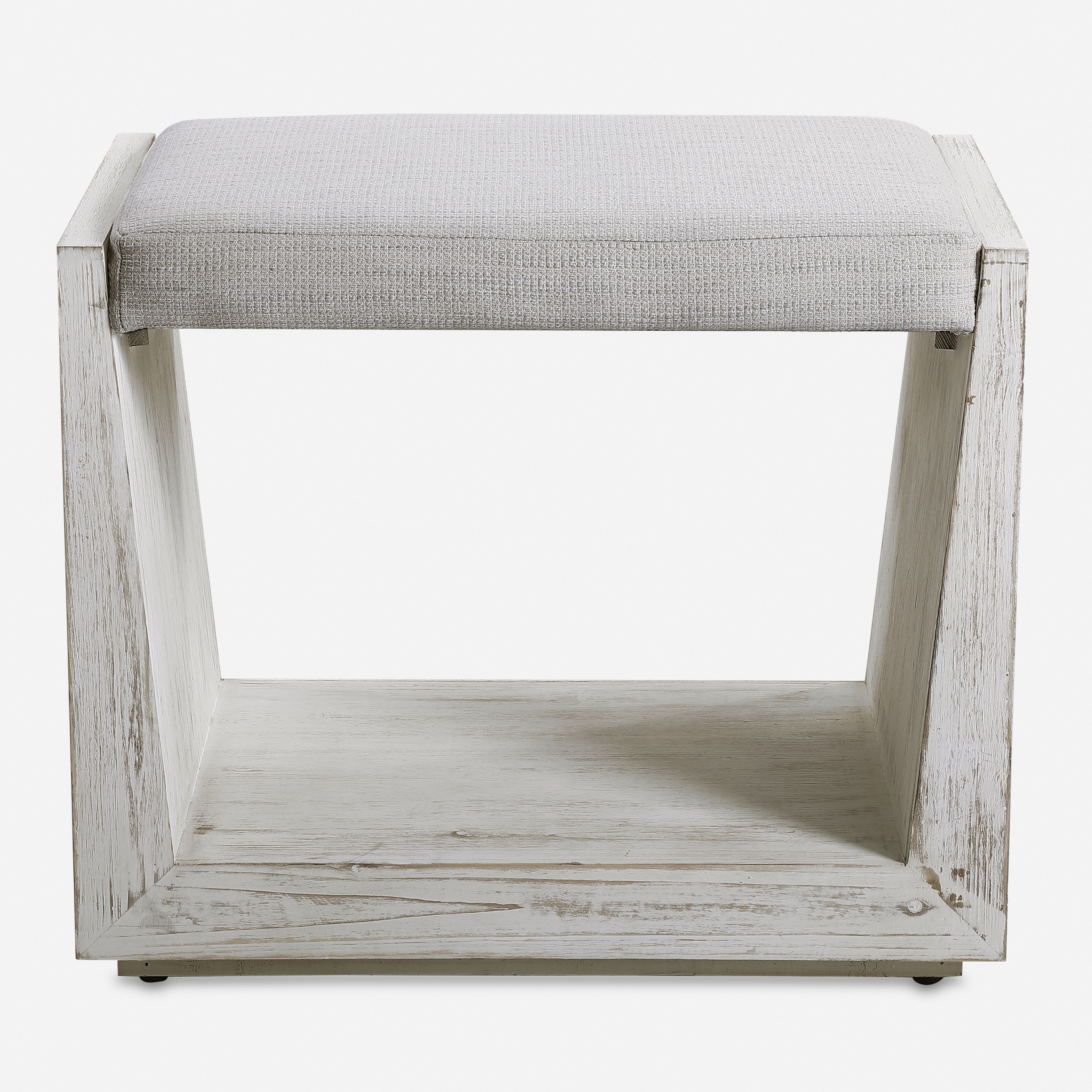 Cabana White Small Bench - Uttermost
