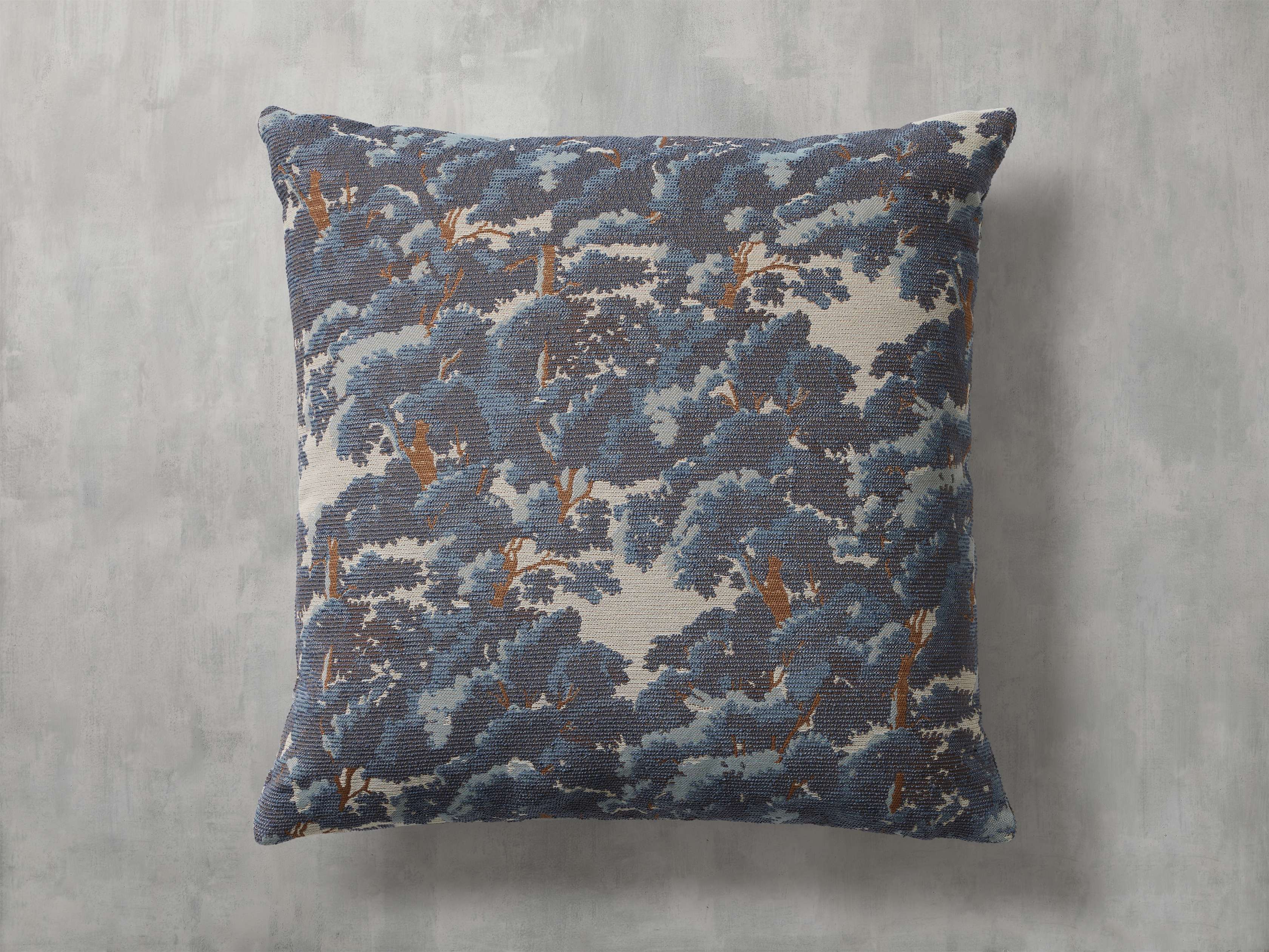 Oaks Pillow in Cotton Blue  Pacific - Arhaus