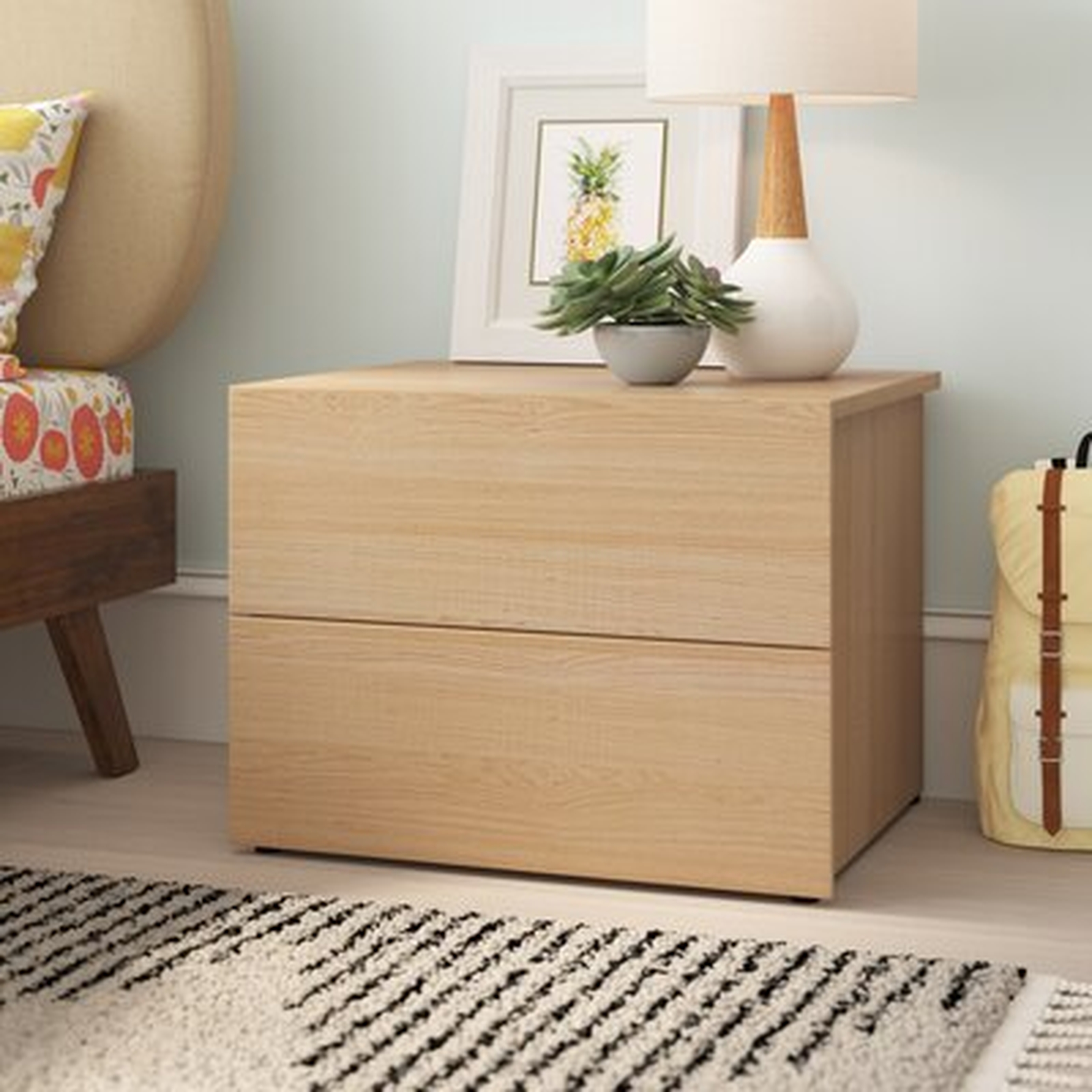 Jansen 2 Drawer Nightstand - Wayfair