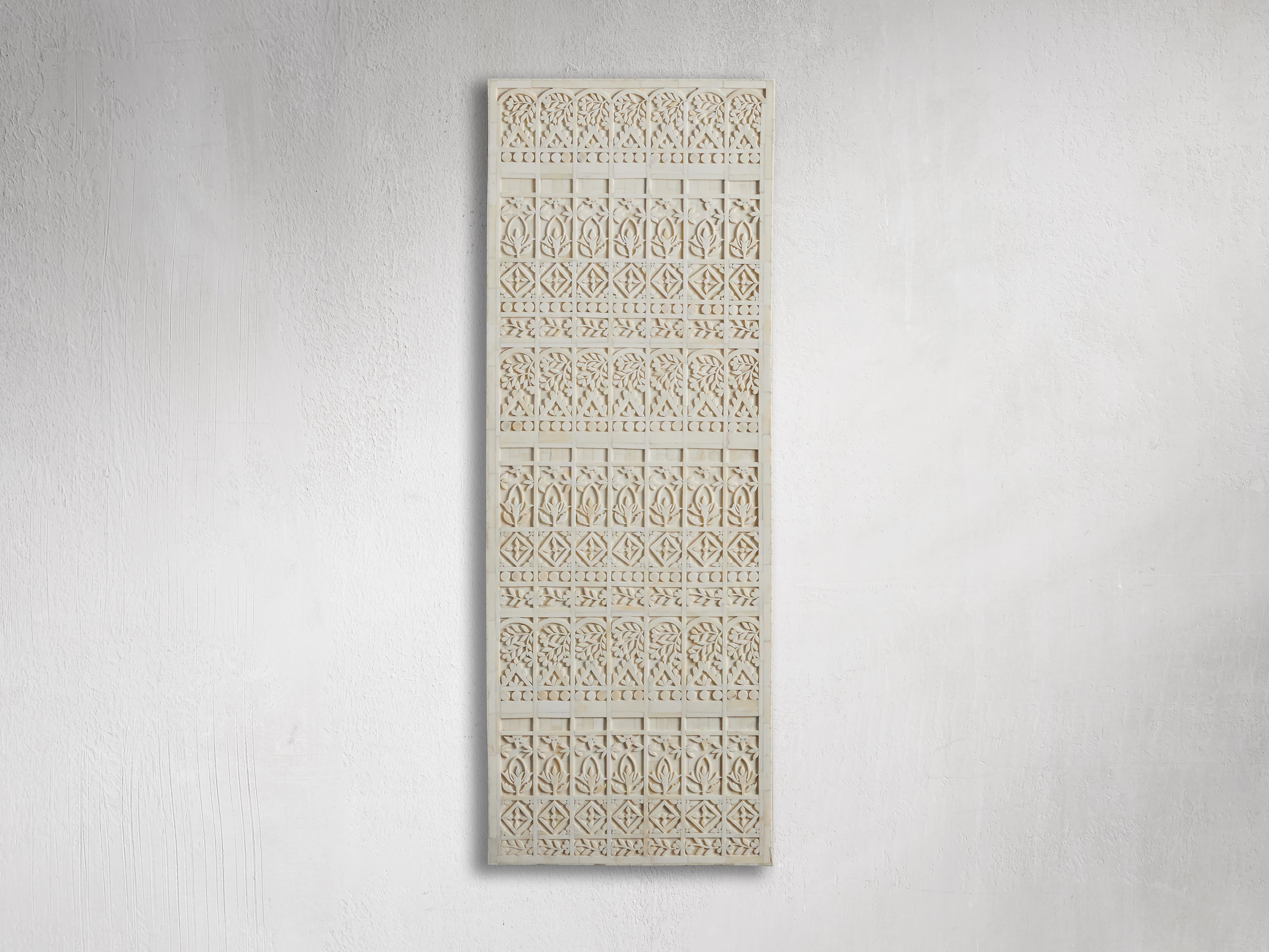 Narrow Natural Inlay Panel Bone in White - Arhaus