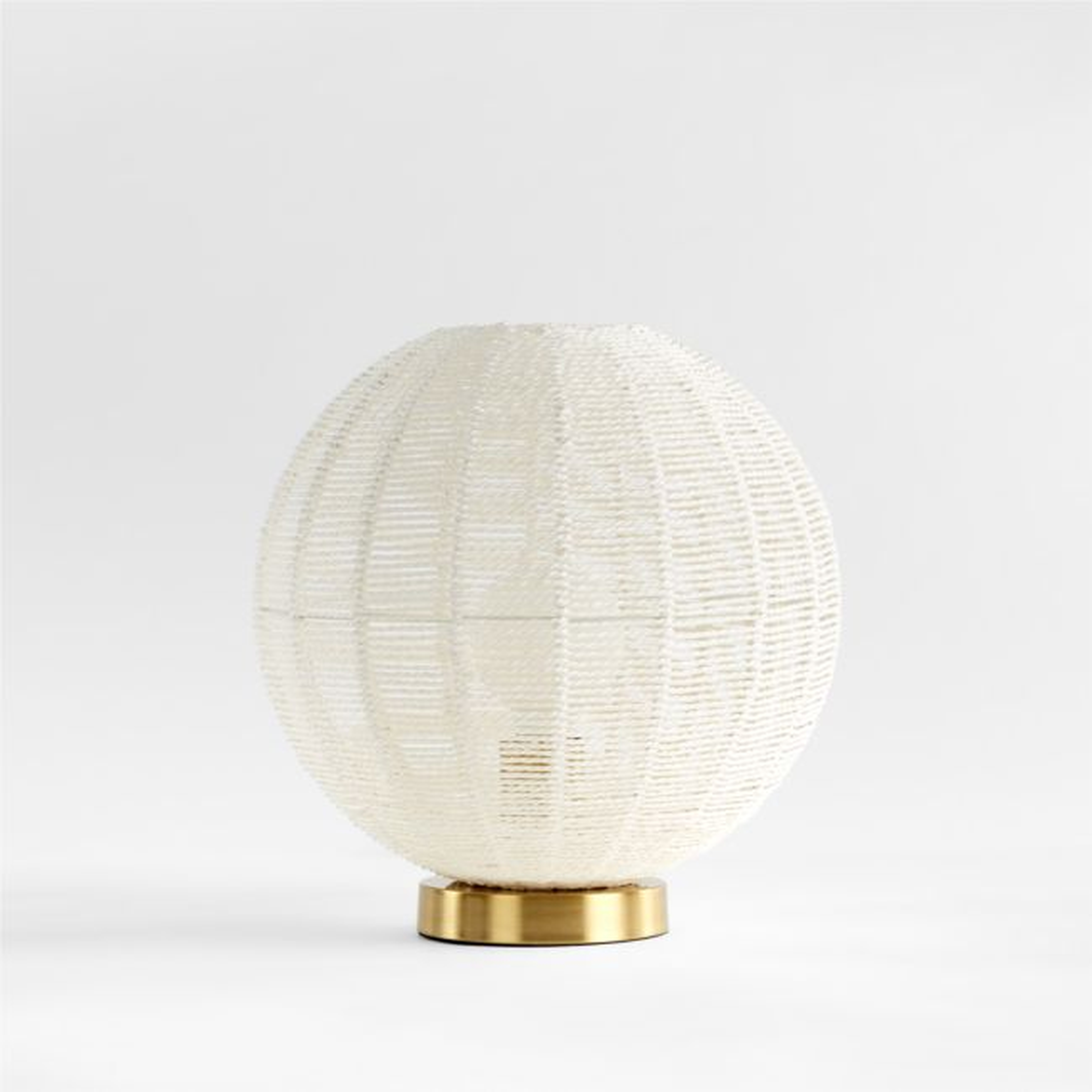 Round Ivory Woven Table Lamp - Crate & Kids