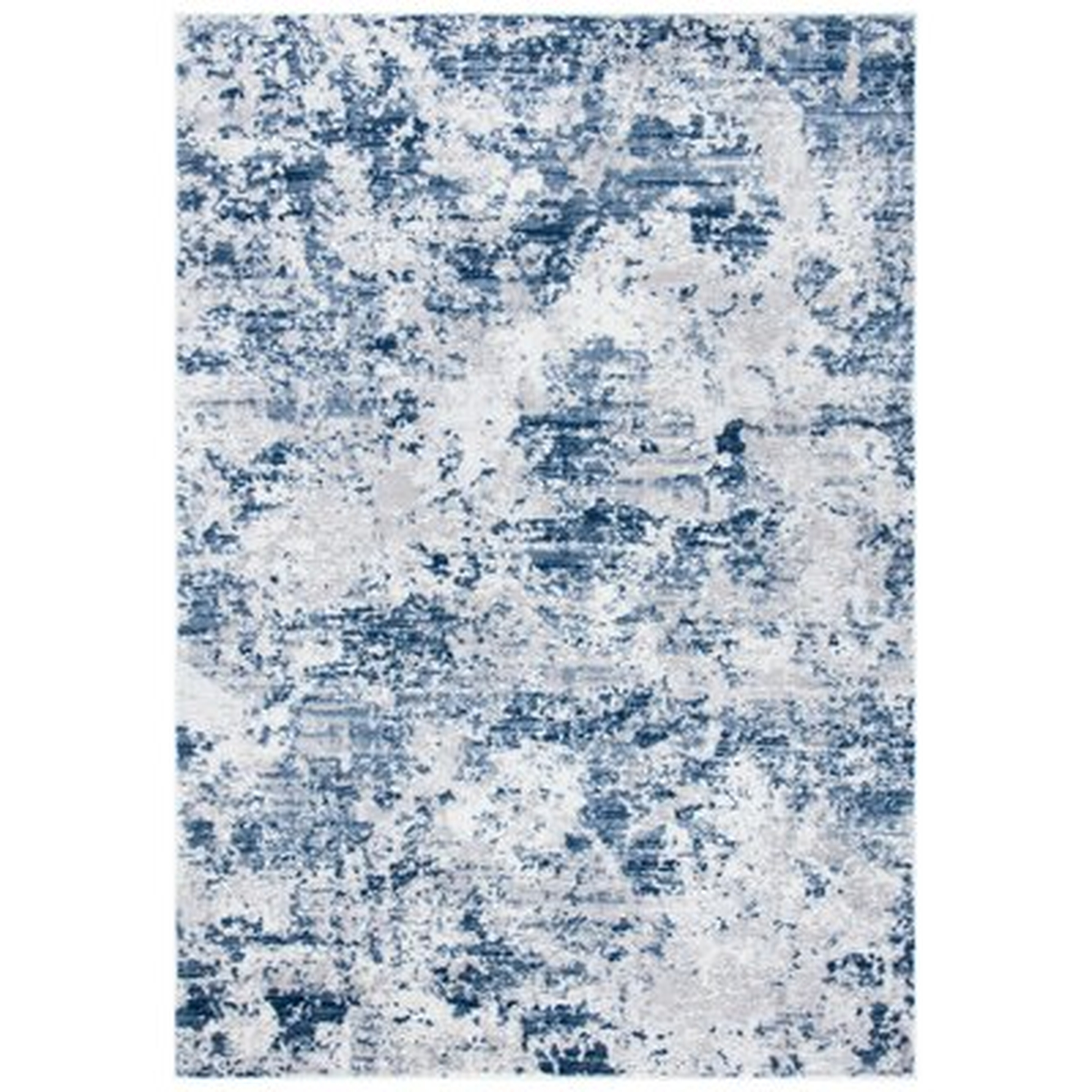 Deborah Abstract Gray/Blue Indoor Area Rug - Wayfair