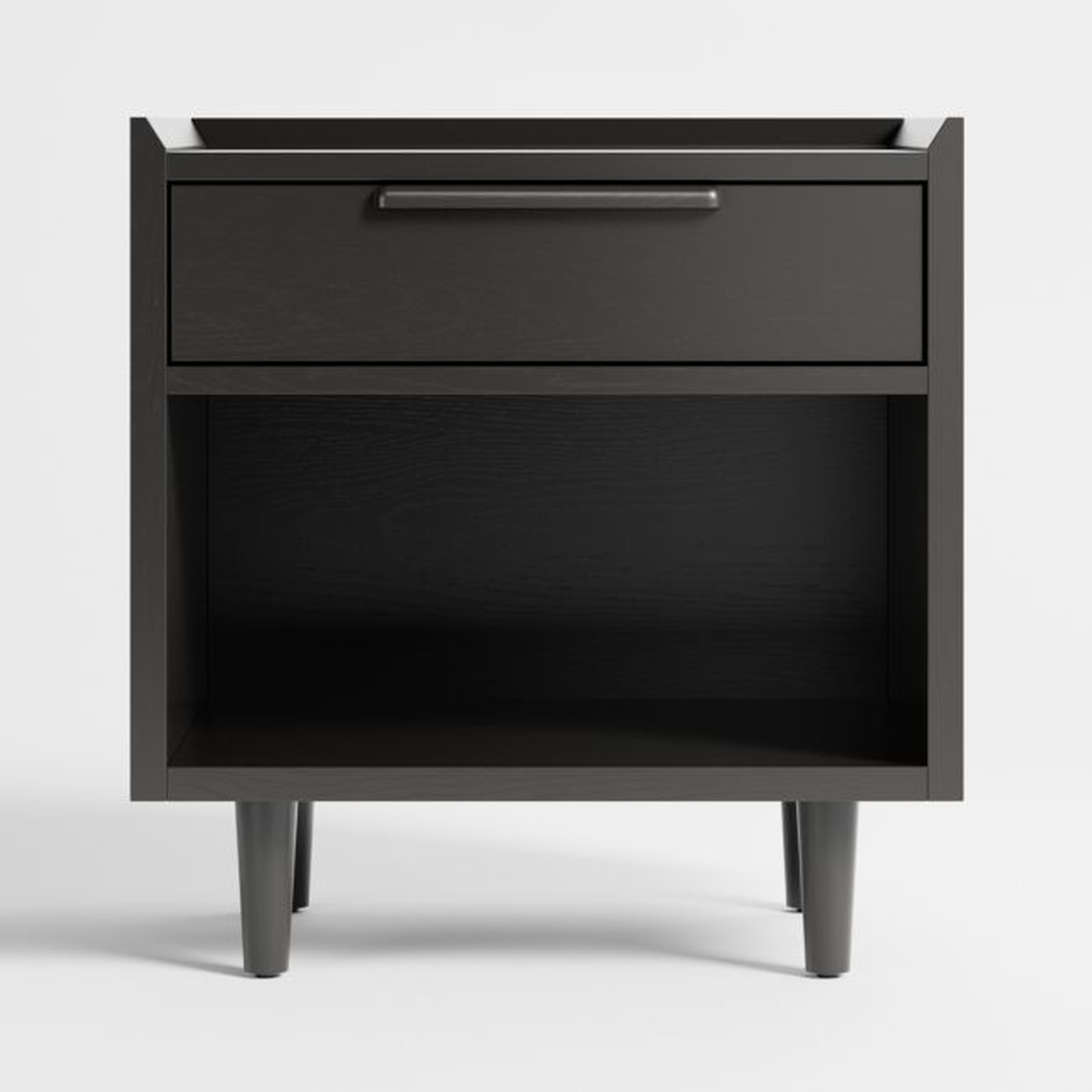 Tate Black Nightstand - Crate and Barrel