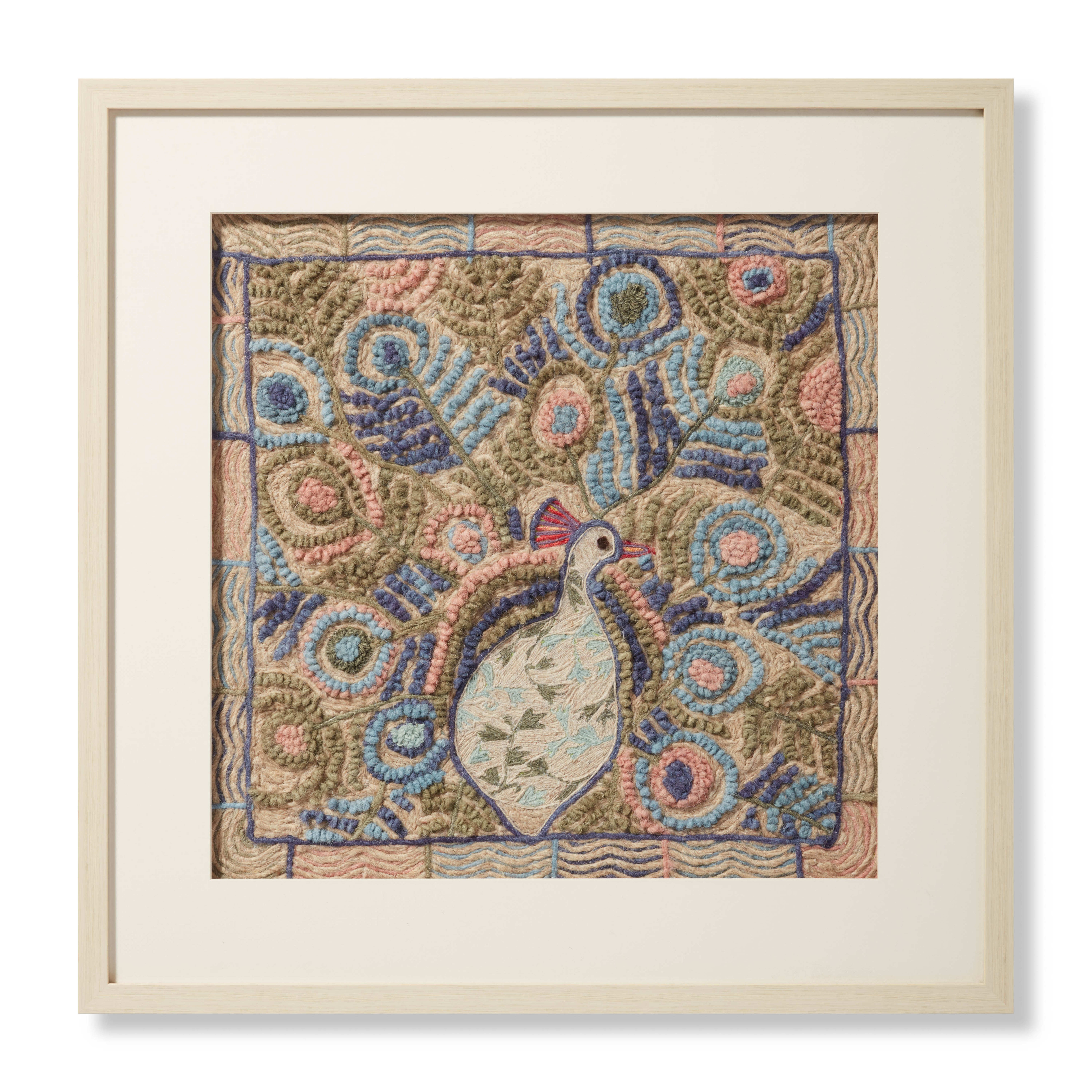 Loloi Show Off Ivory / Blue 2'-8" x 2'-8" Wall Art - Loloi Rugs