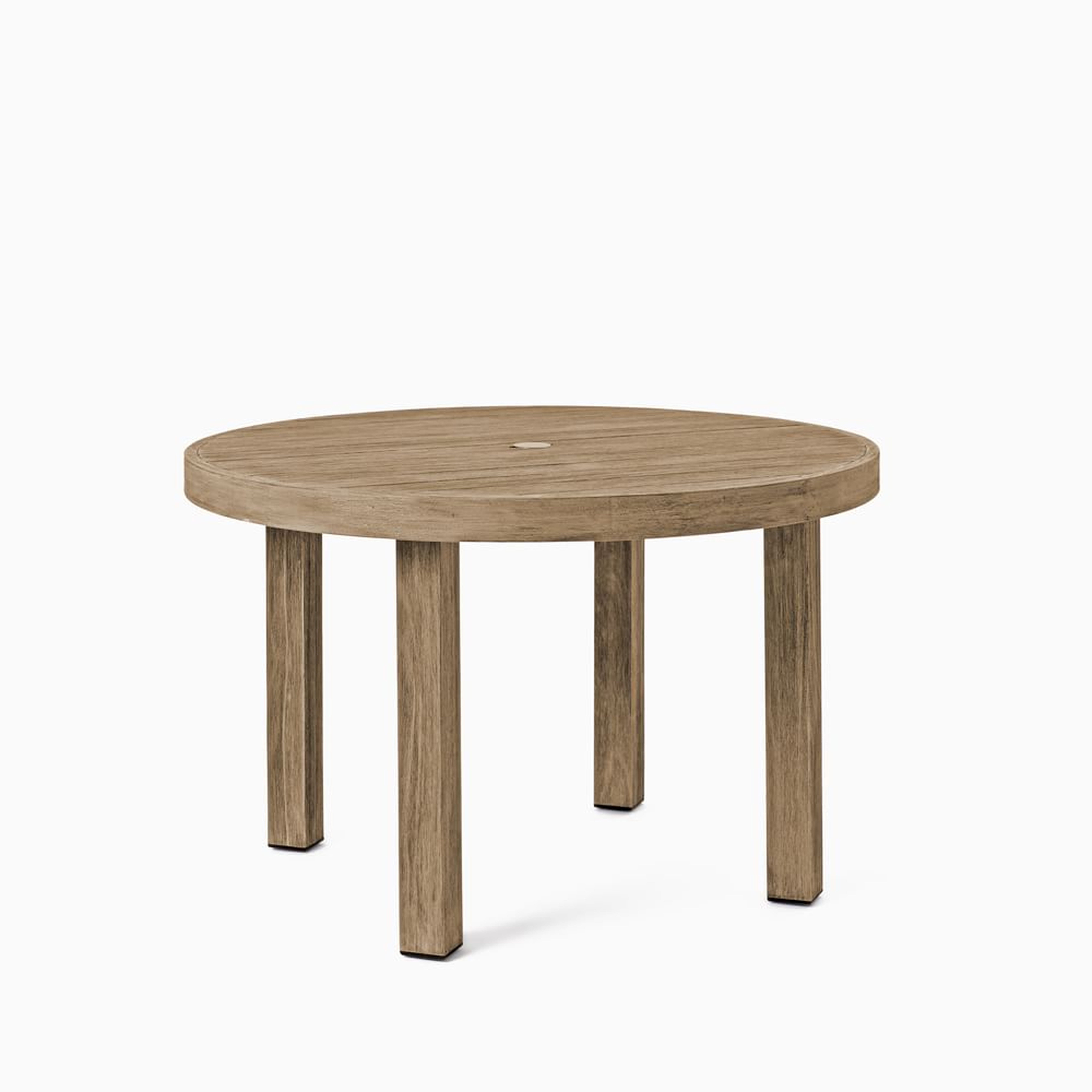 Portside Outdoor 48" Round Dining Table, Driftwood - West Elm