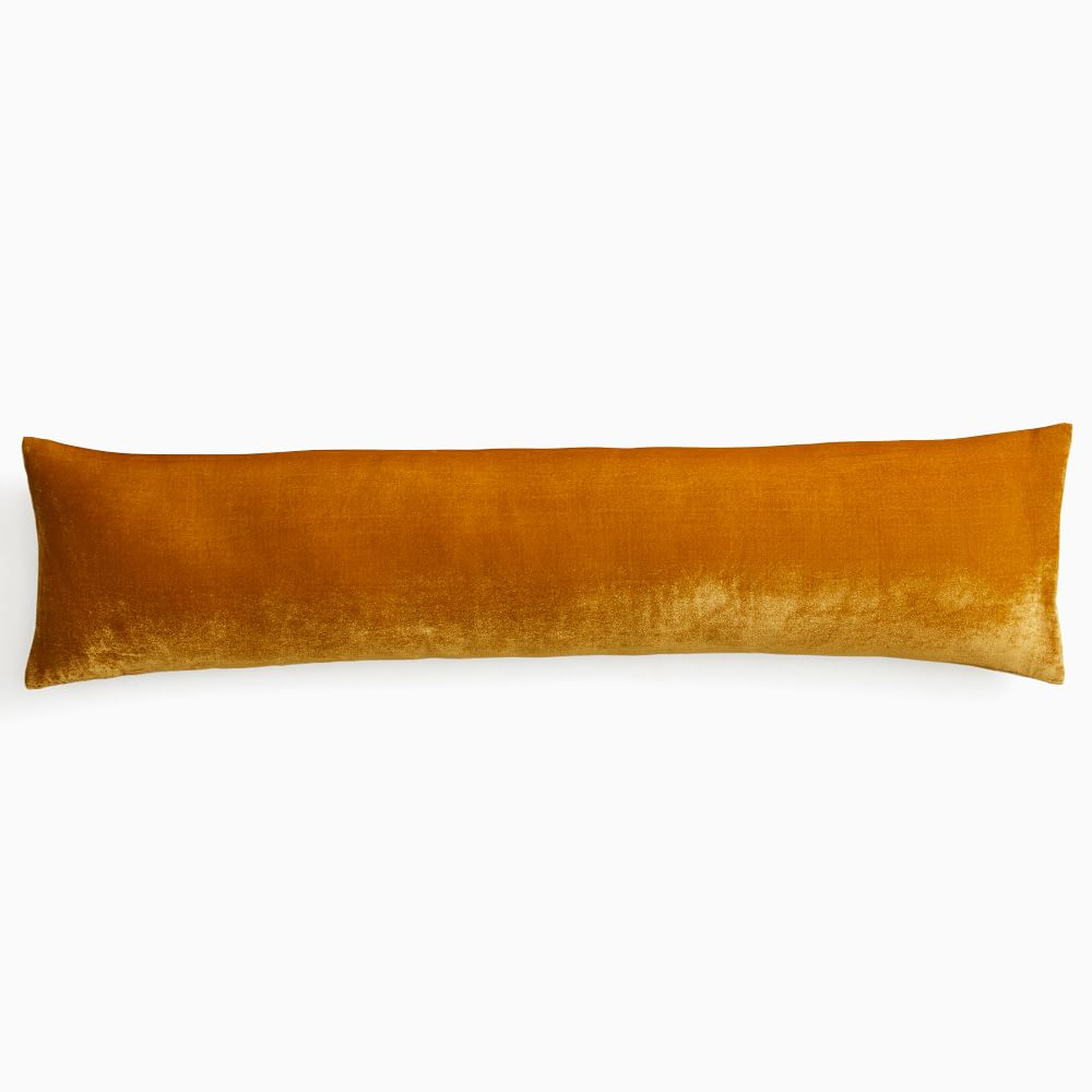Lush Velvet Pillow Cover, 12"x46", Golden Oak - West Elm
