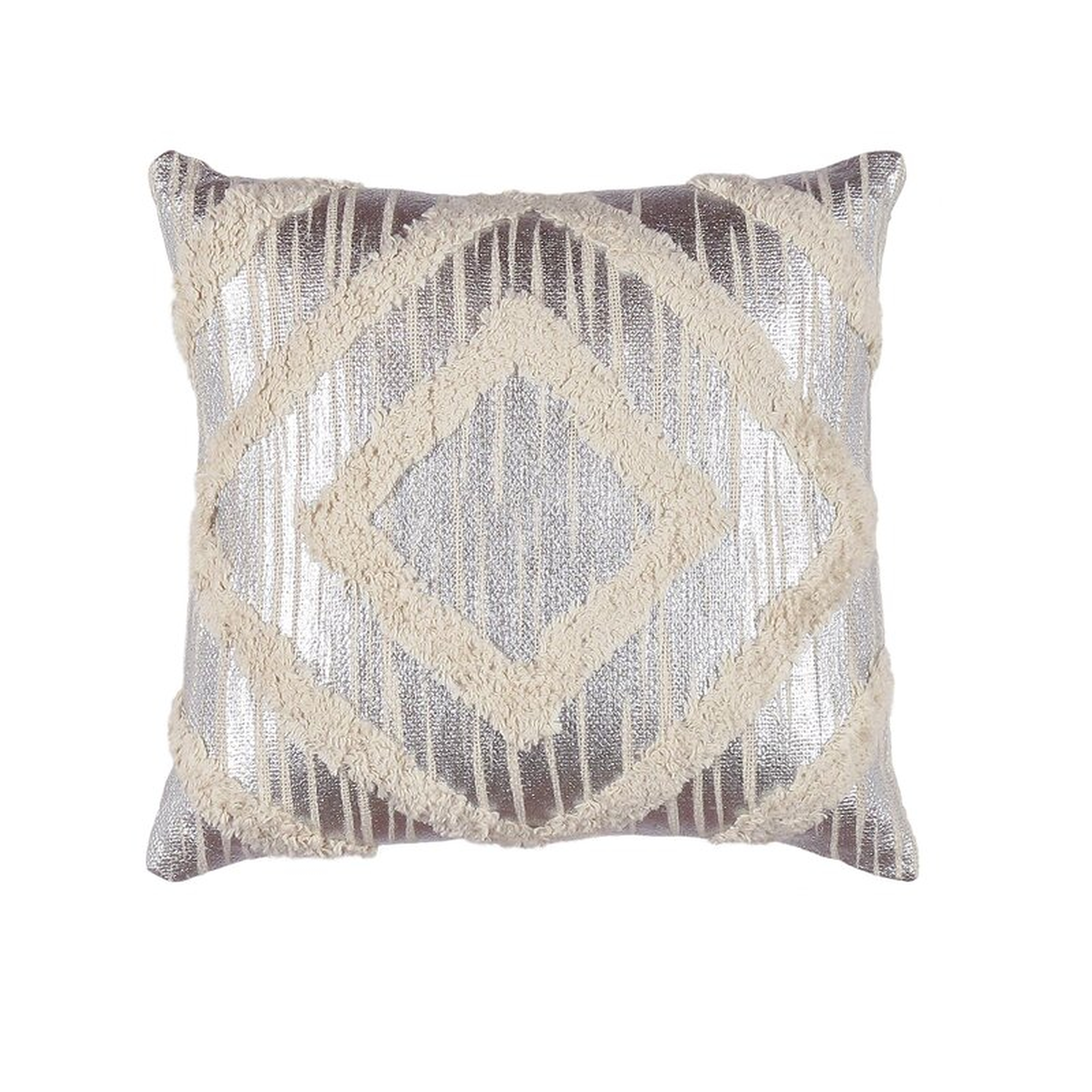 Pasargad Grand Canyon Cotton Throw Pillow Color: Silver - Perigold