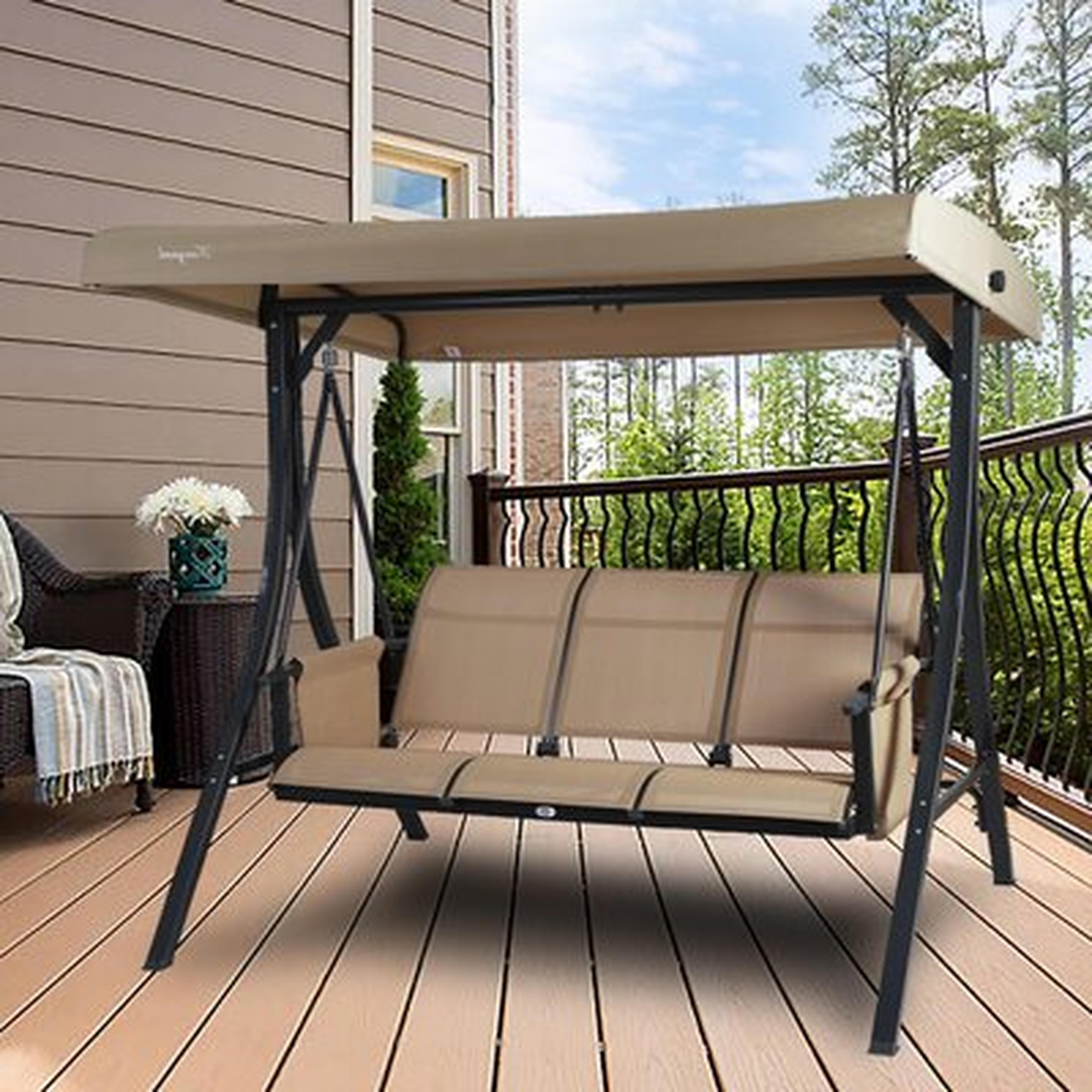 Otteridge Patio Porch Swing with Stand - Wayfair