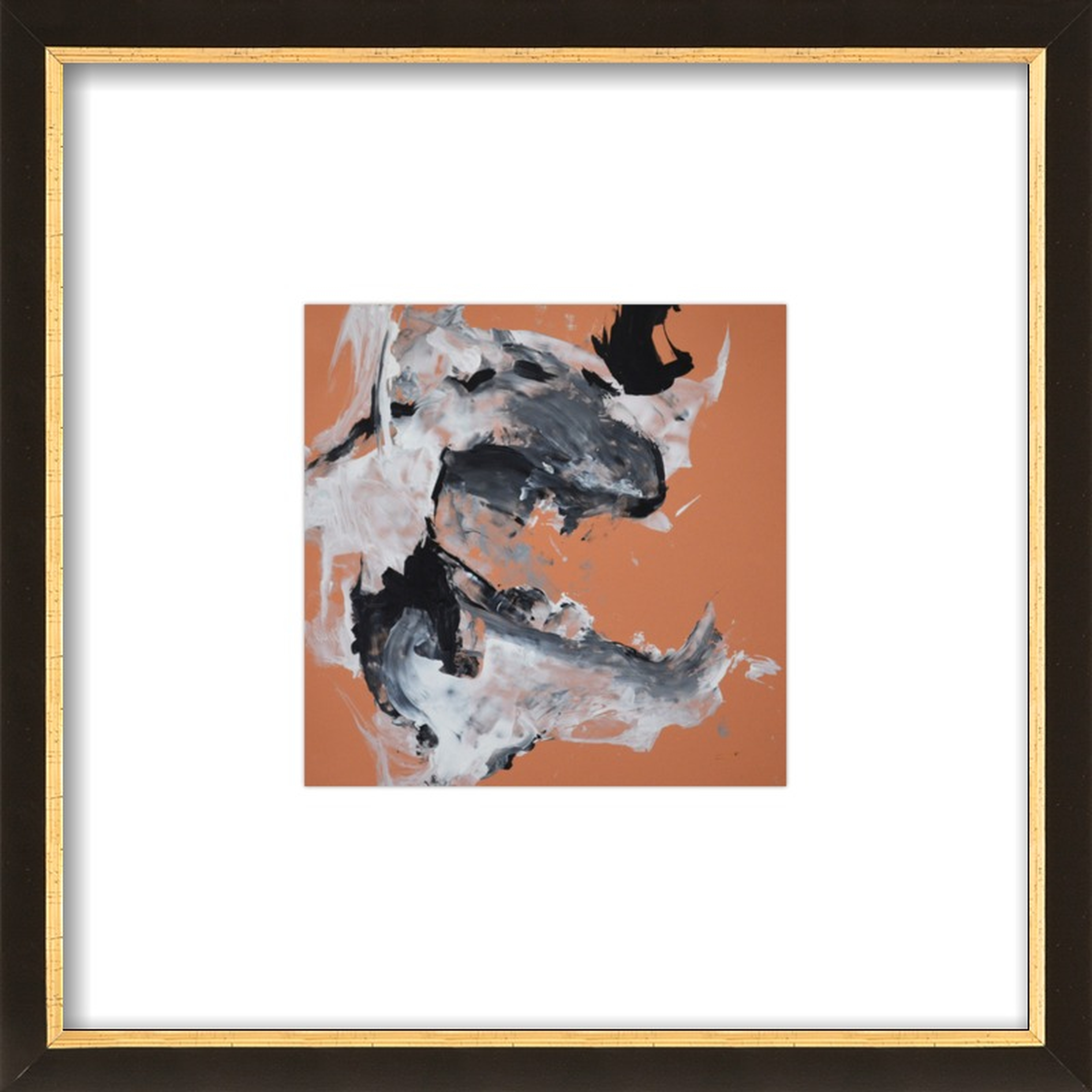 Color Study 22 by Alison Causer for Artfully Walls - 8"x8" - Ornate - Black with Gold Wood, frame width 0.8", depth 0.875" - Artfully Walls