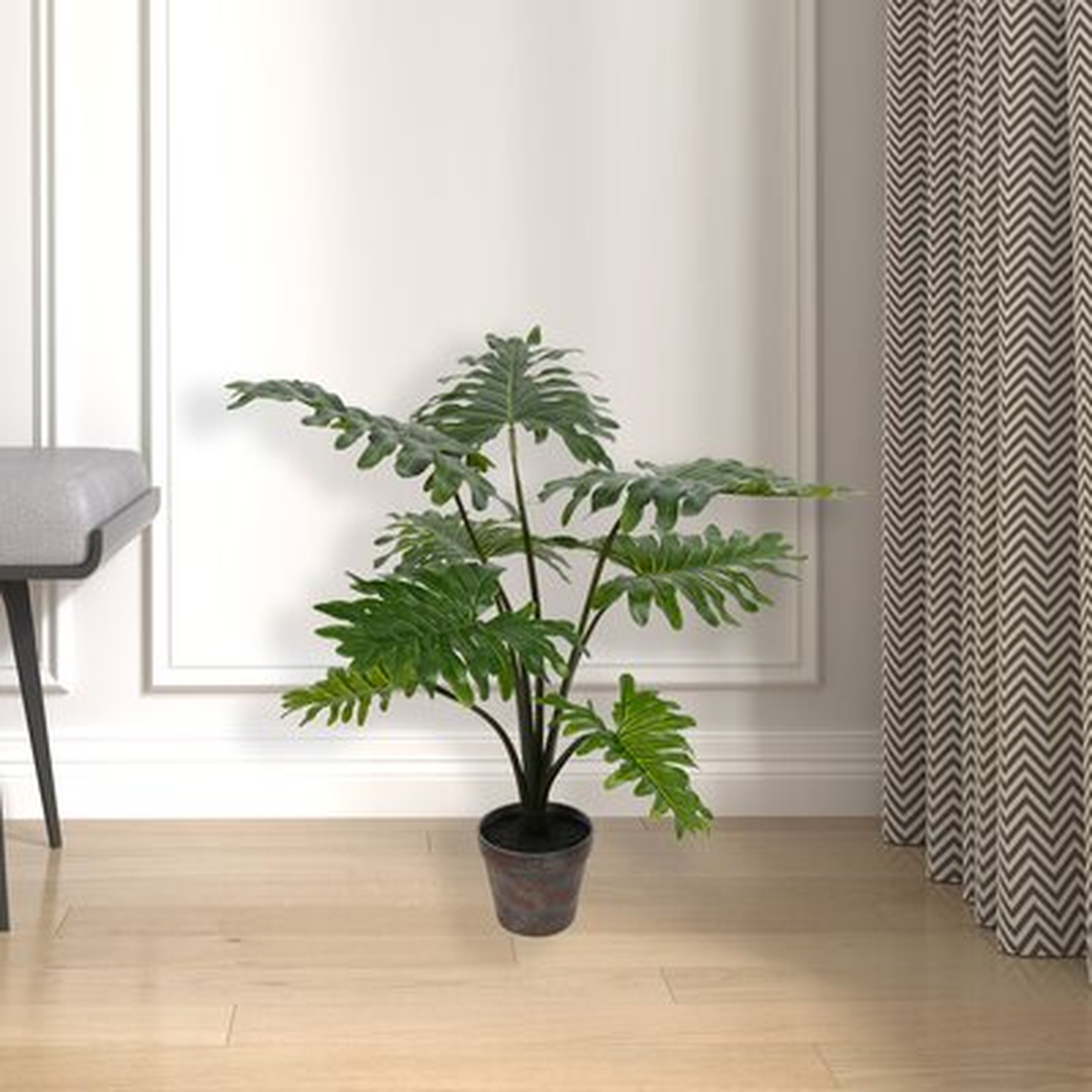 Artificial Potted Grand Floor Philodendron Tree in Pot - Wayfair