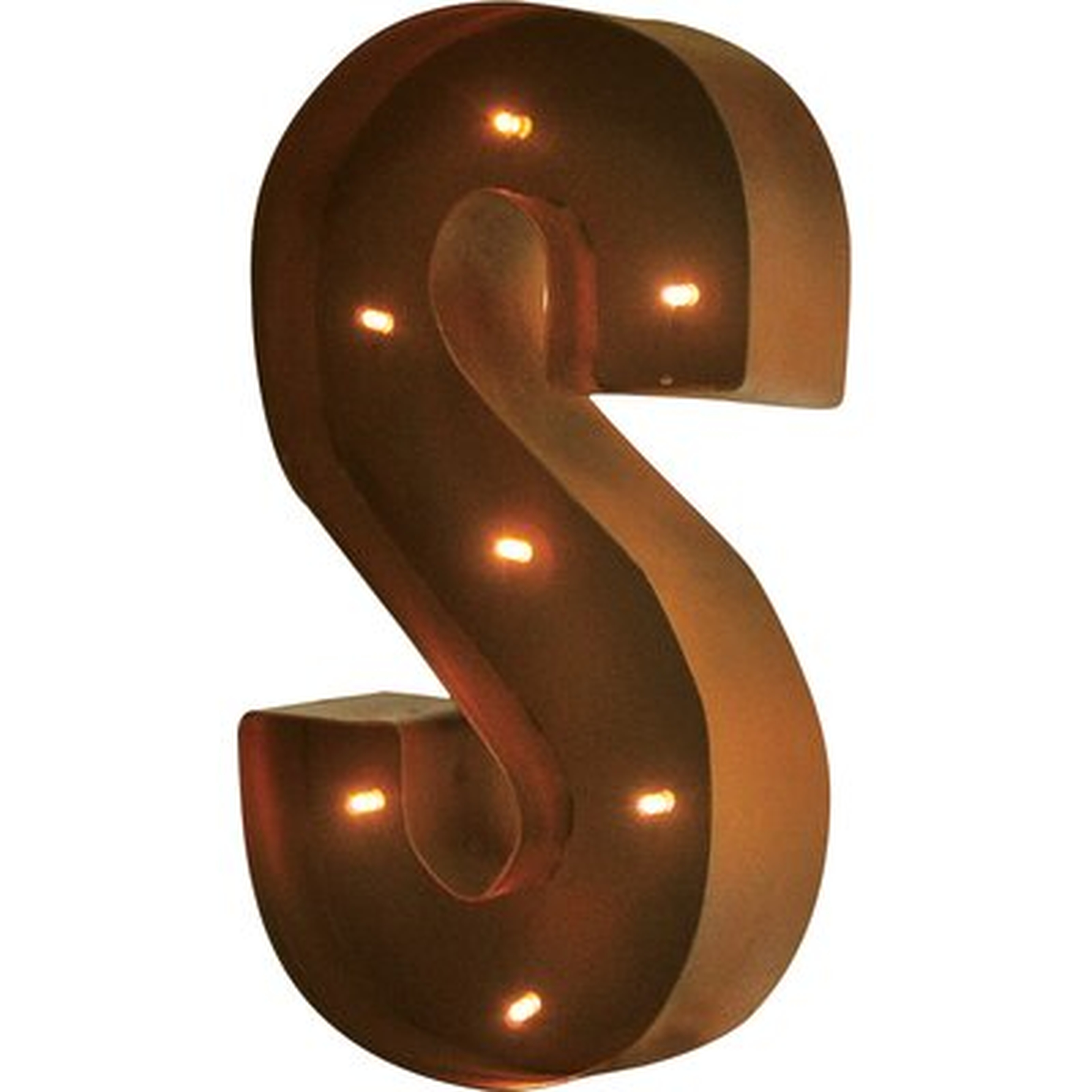 Moscato Rustic Vintage Letter LED Marquee Sign - Wayfair