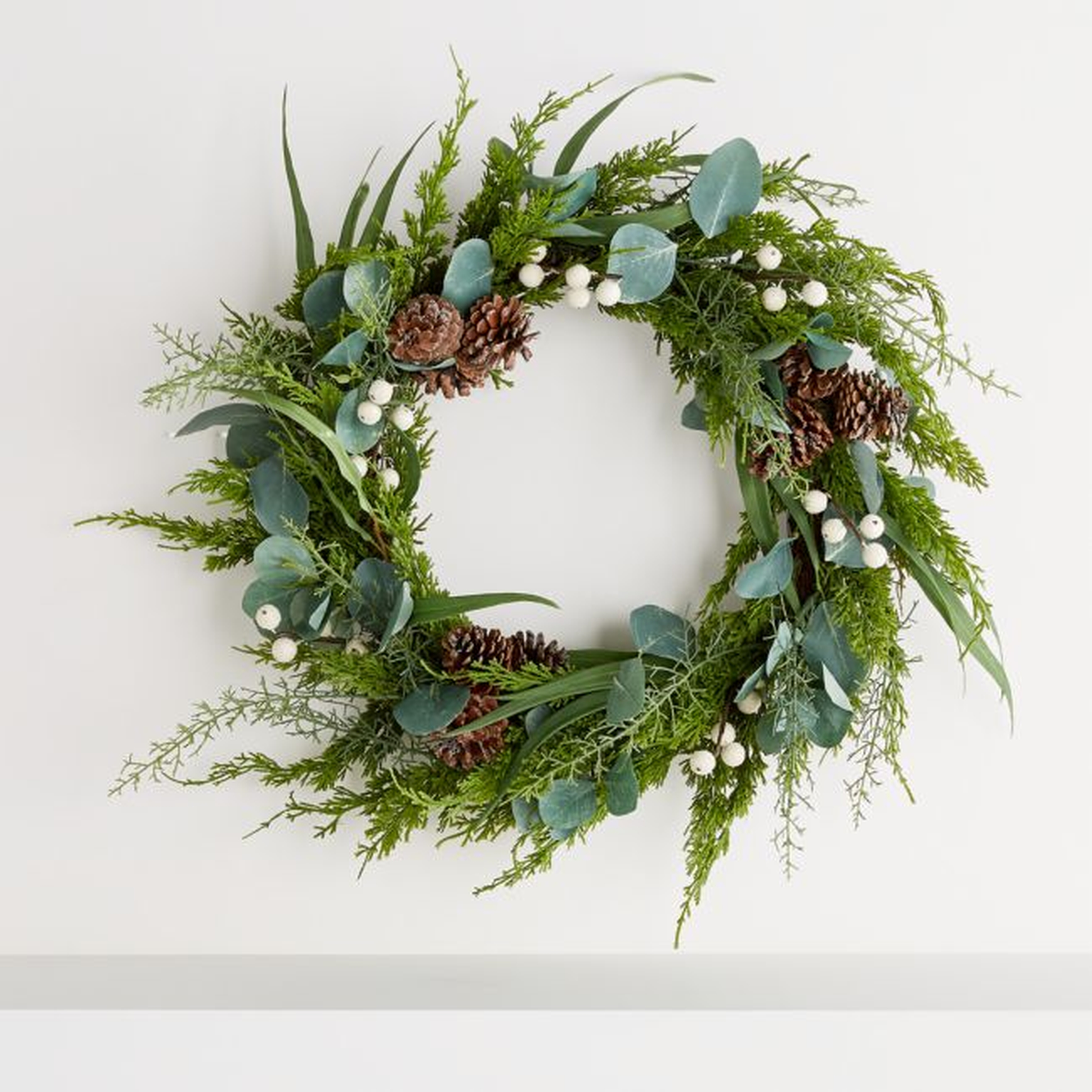 Frosted White Berry Wreath - Crate and Barrel