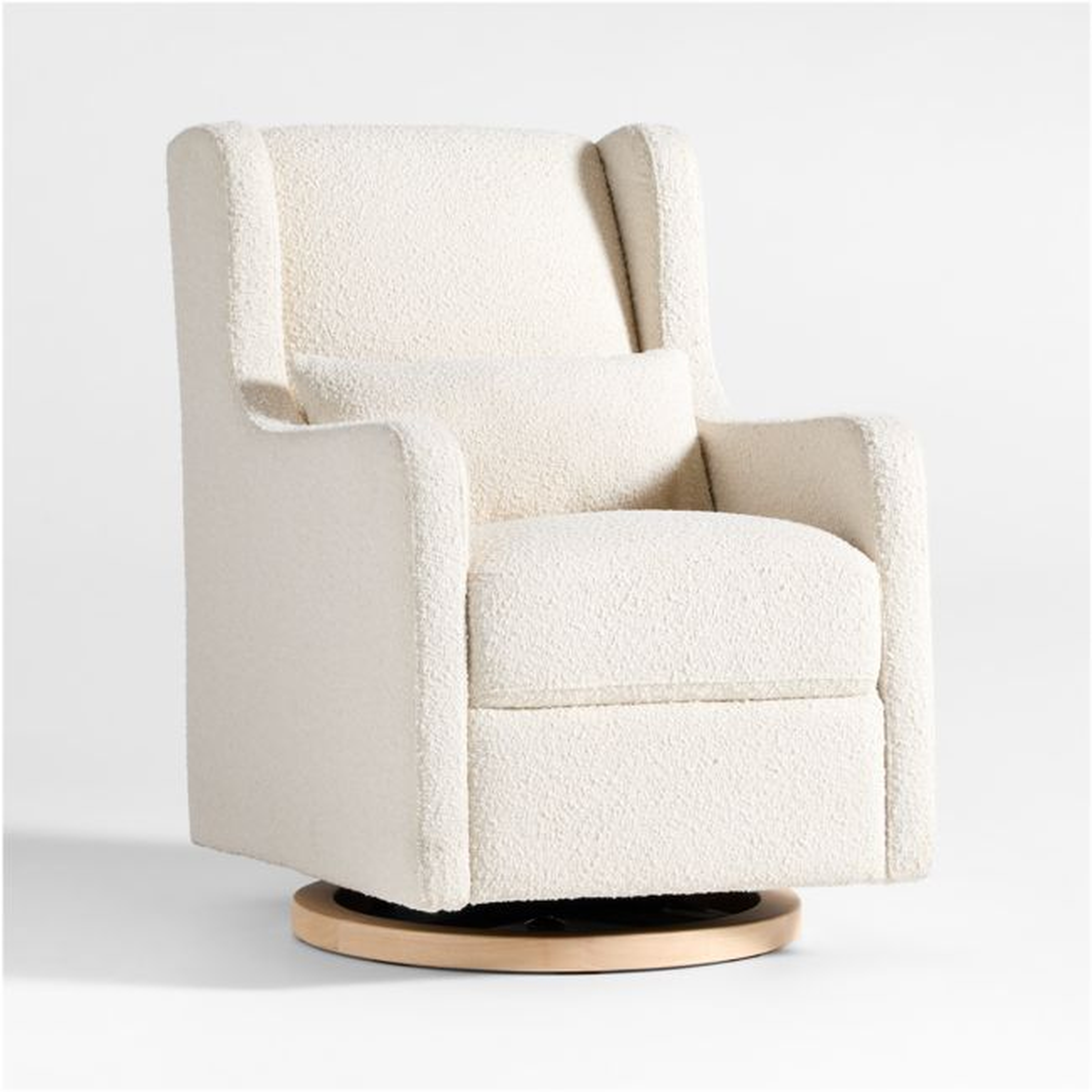 Wally Ivory Boucle Nursery Glider Chair - Crate & Kids