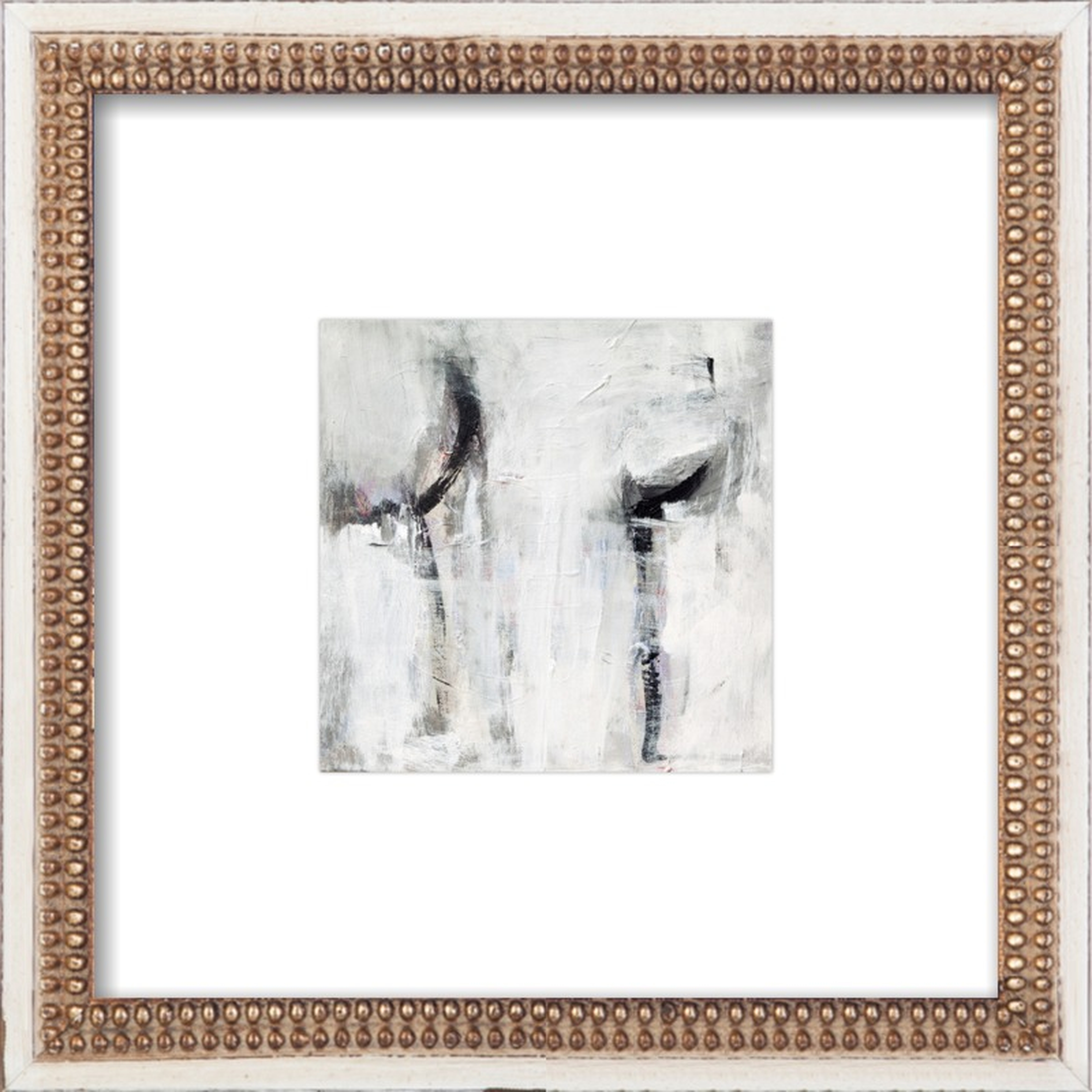 Untitled by Sara Knoll for Artfully Walls, 8x8, Distressed Cream Double Bead Wood - Artfully Walls