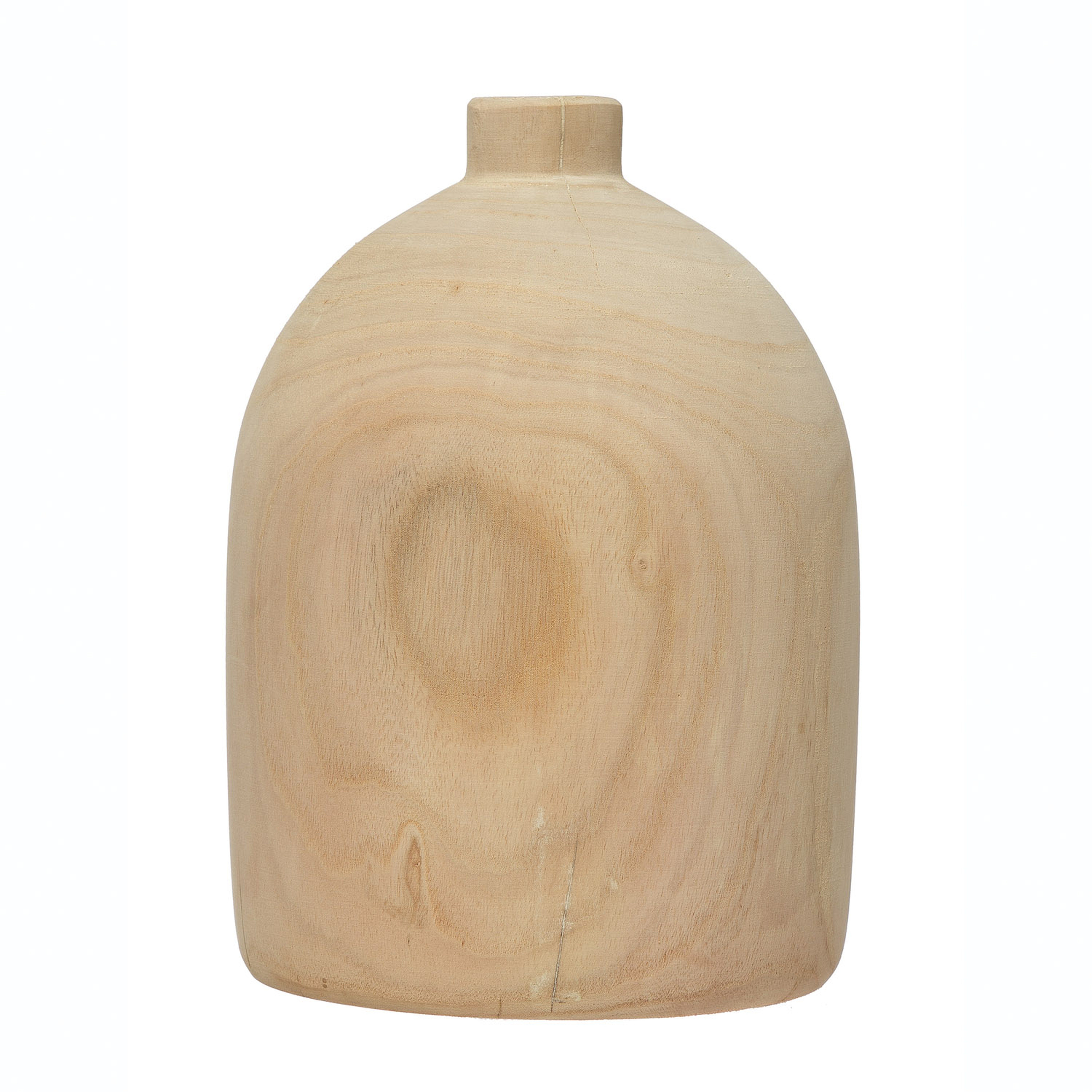 Decorative Paulownia Wood Vase - Creative Co-Op