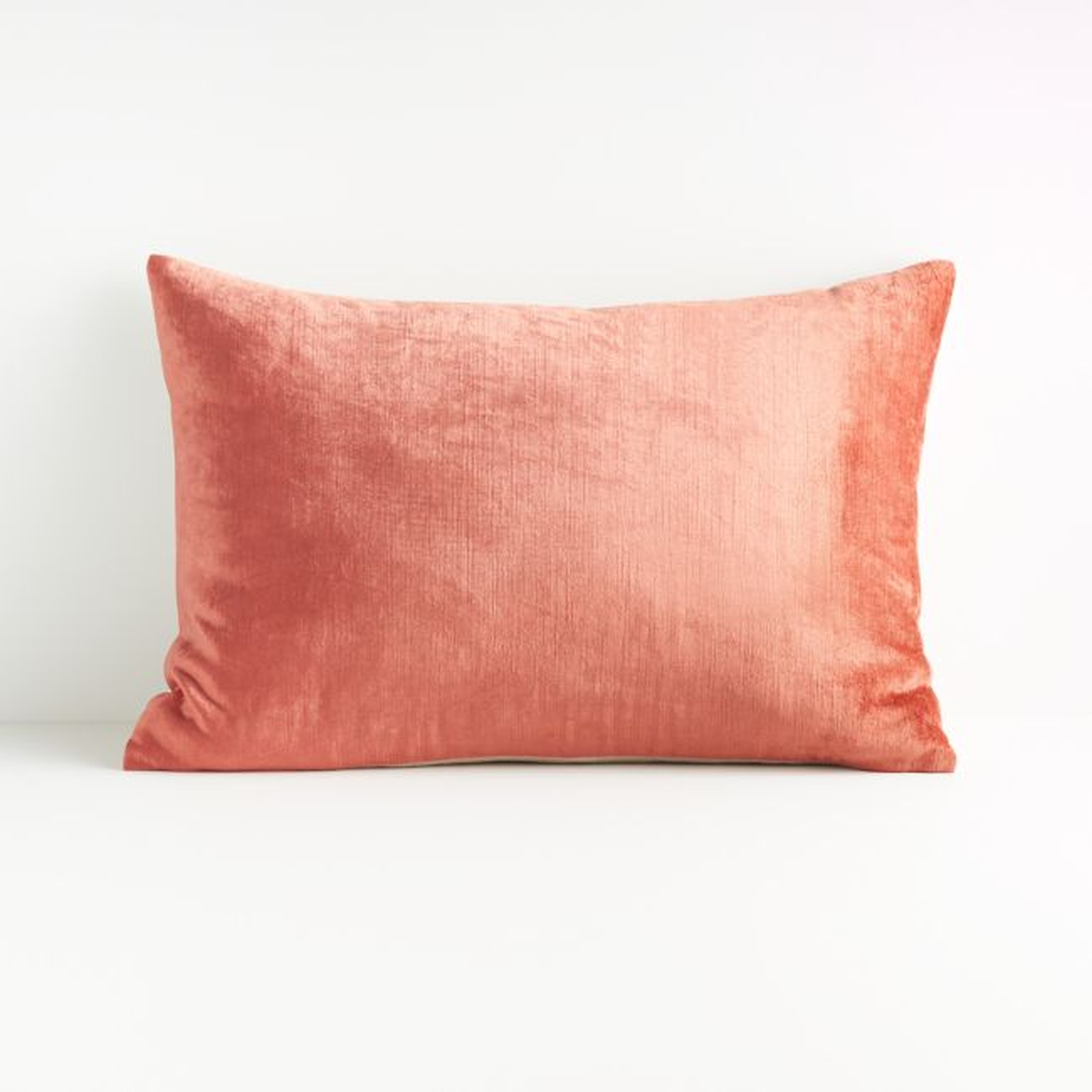 Viva Clay 22"x15" Crushed Velvet Pillow - Crate and Barrel