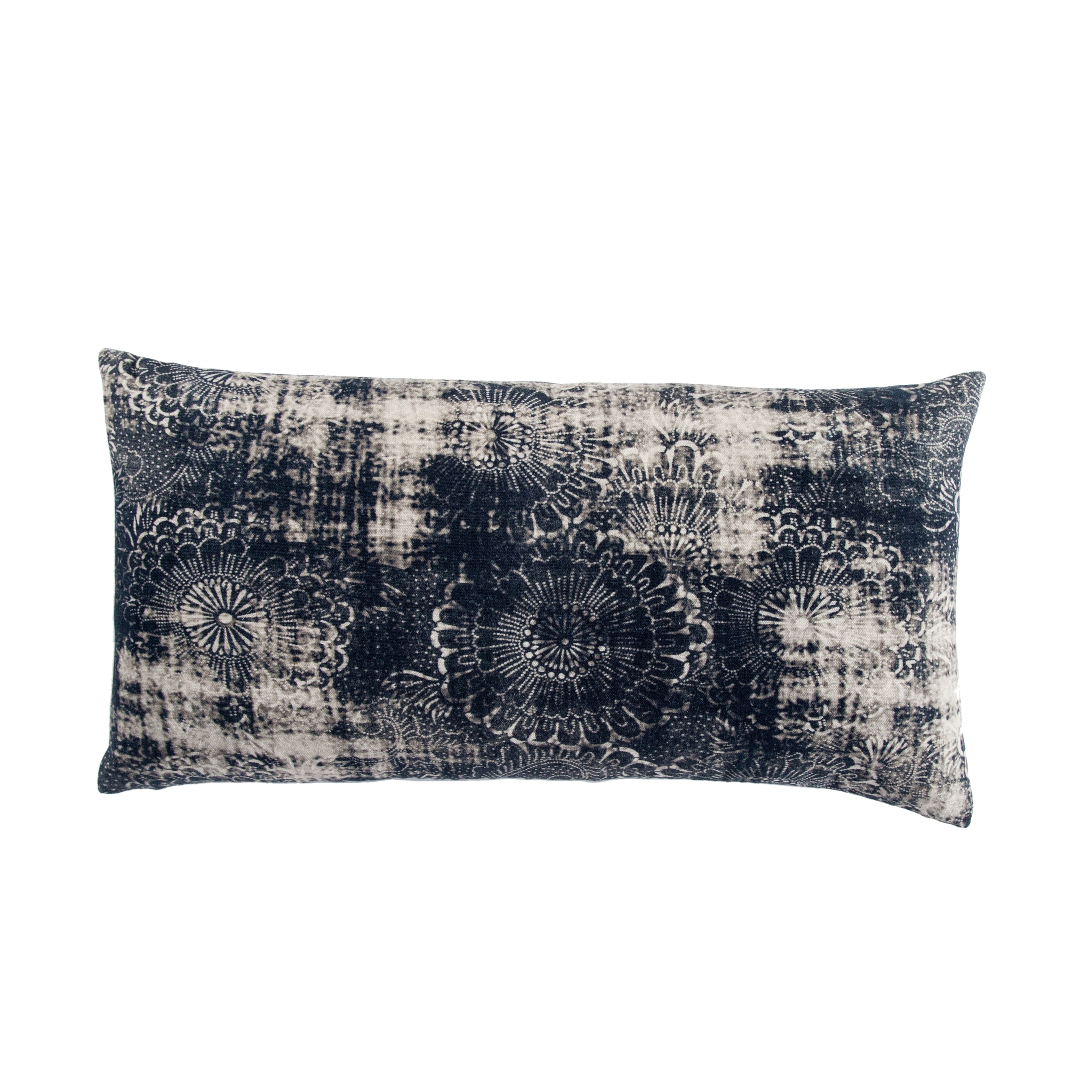 Holi Lumbar Pillow, Blue, 24" x 12" - Down - Collective Weavers