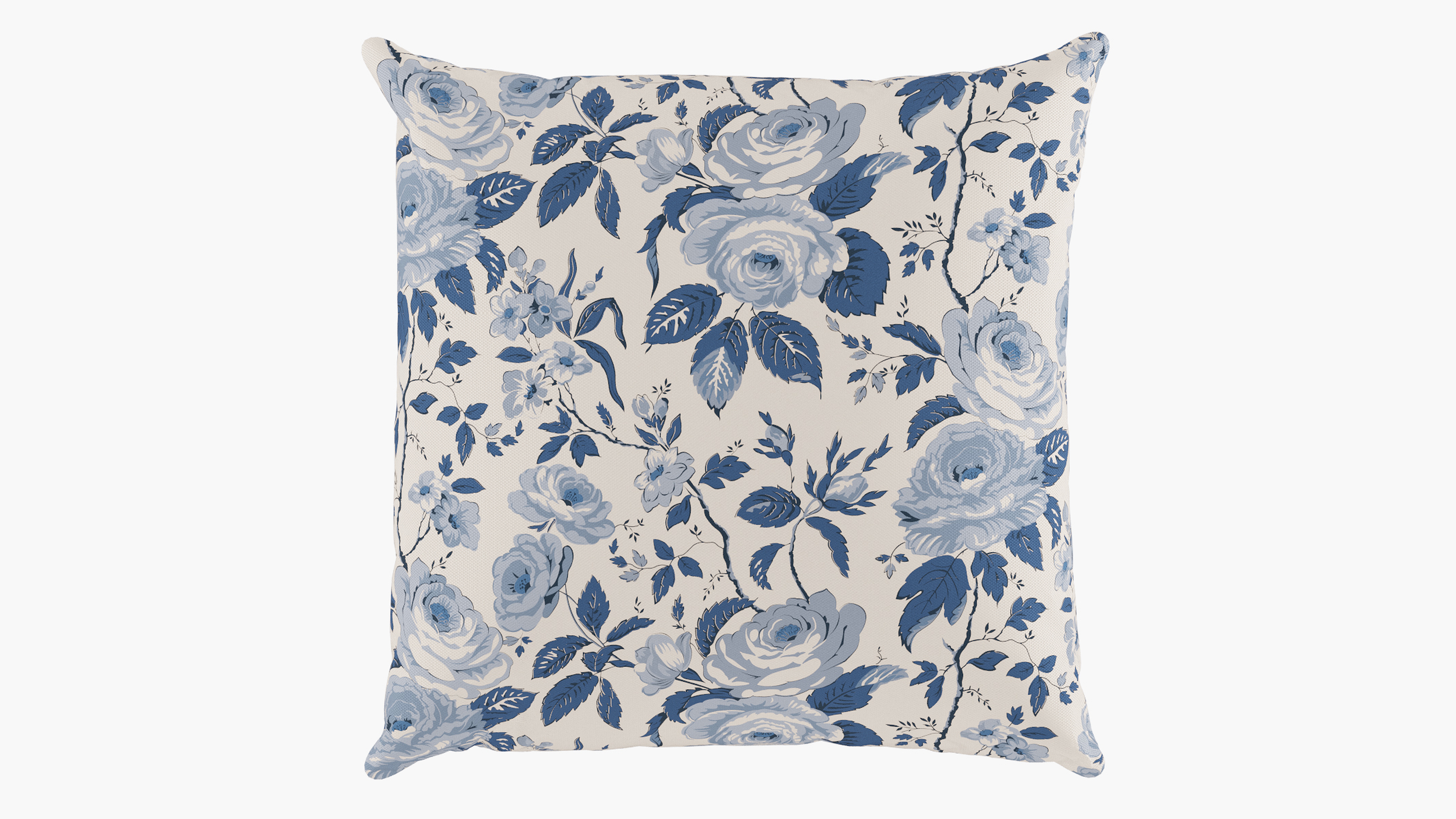 Outdoor 20" Throw Pillow, Delft Chintz, 20" x 20" - The Inside