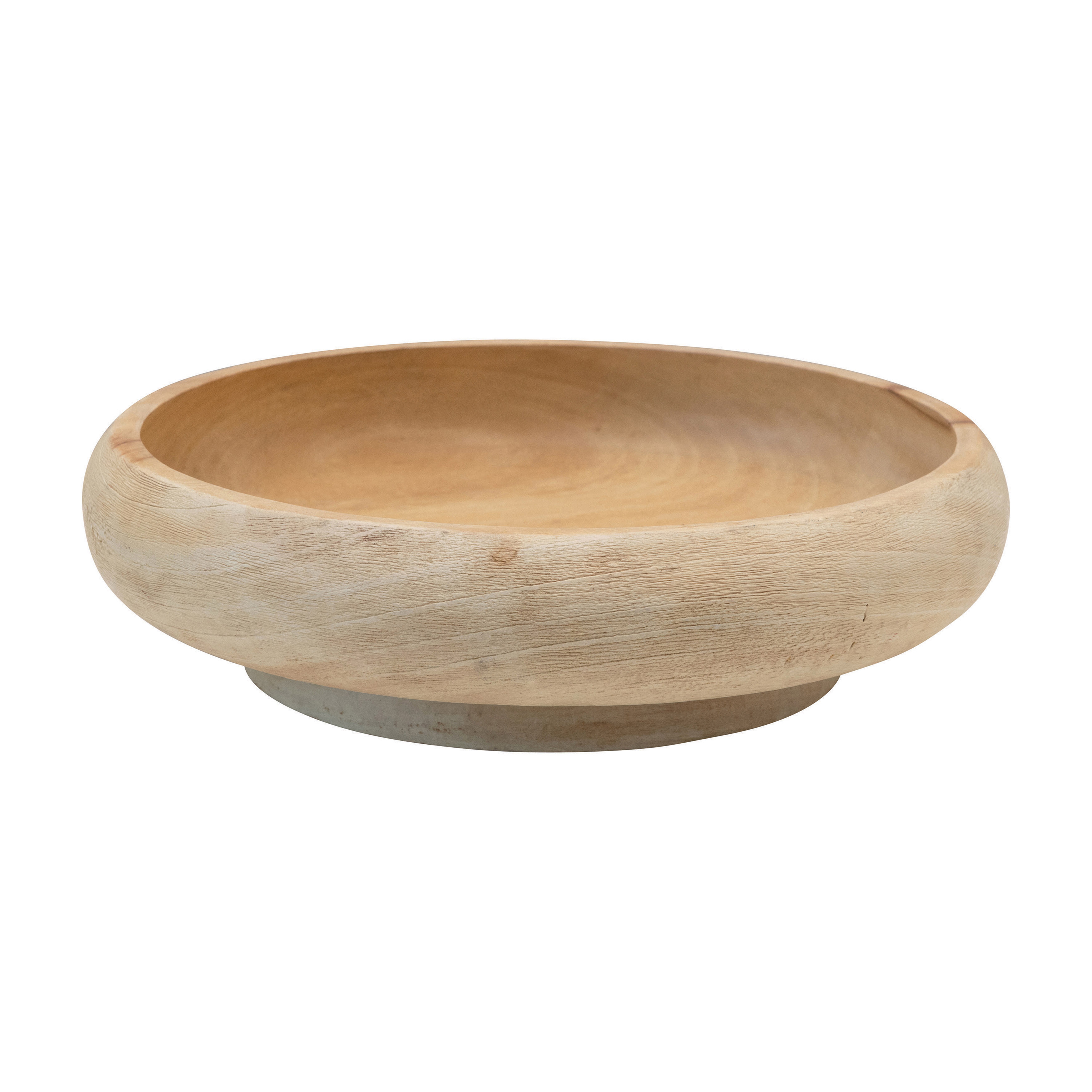 Mango Wood Bowl, Combed & Bleached - Nomad Home