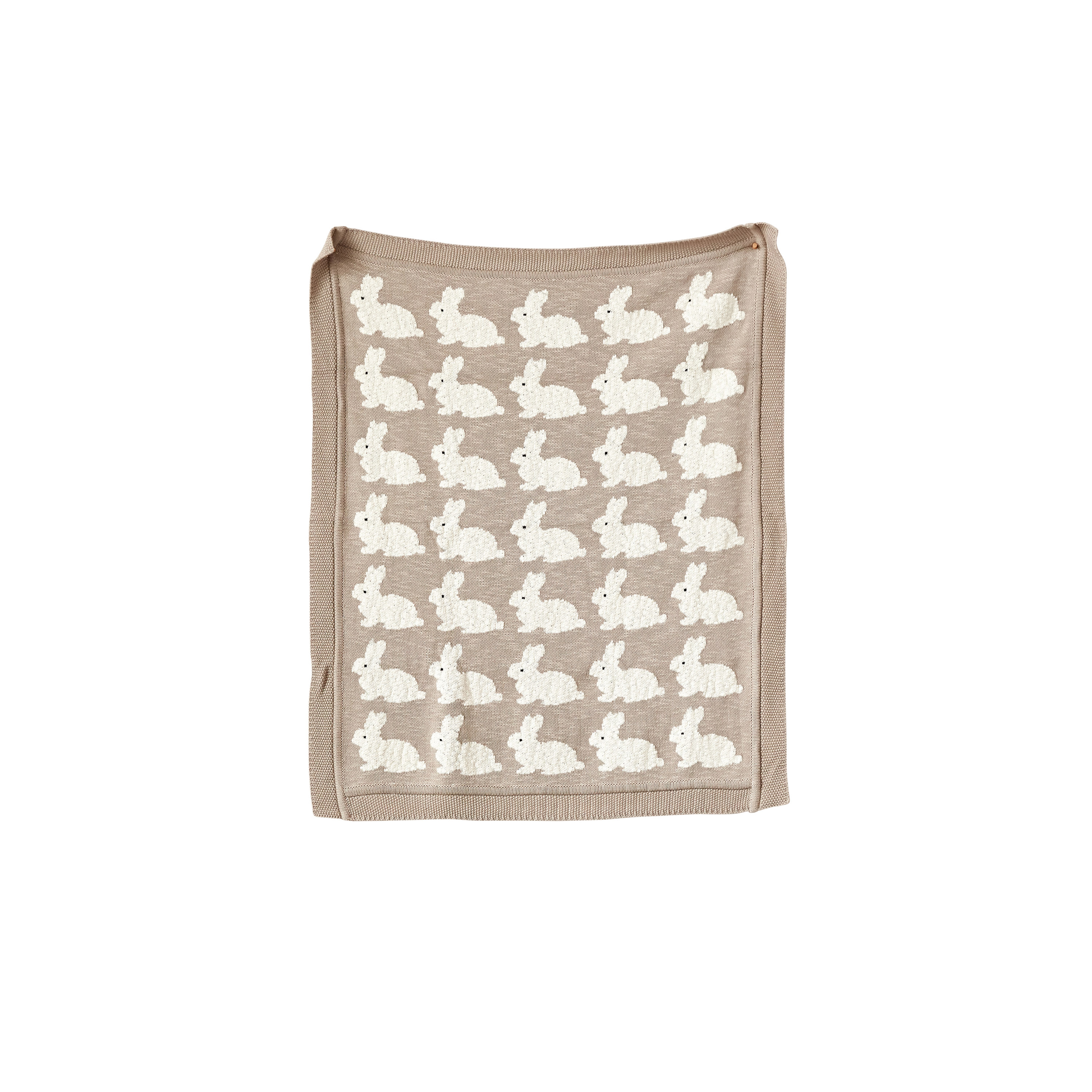 Grey Cotton Knit Rabbit Blanket - Nomad Home