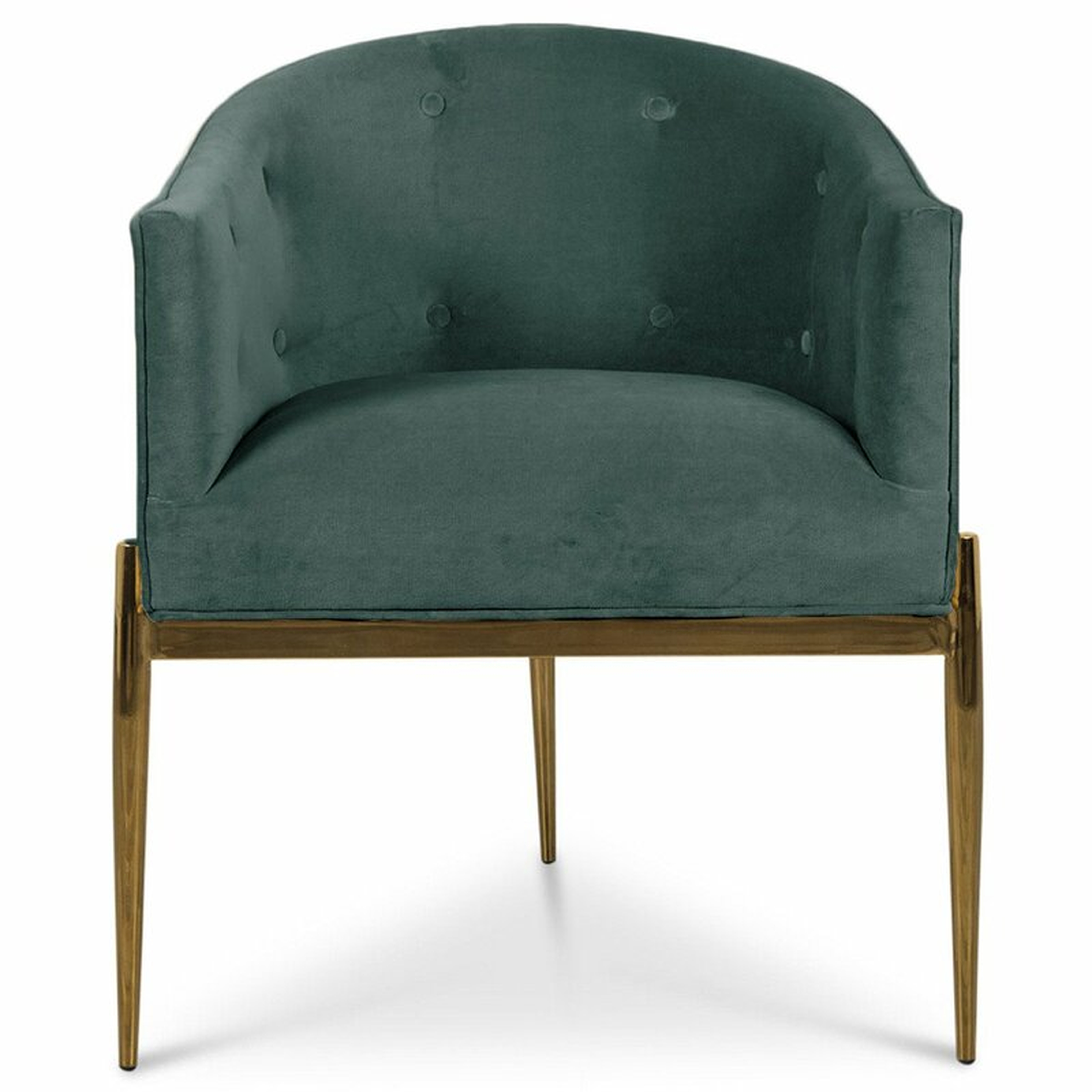 Art Deco Upholstered Dining Chair Upholstery Color: Hunter Green - Perigold