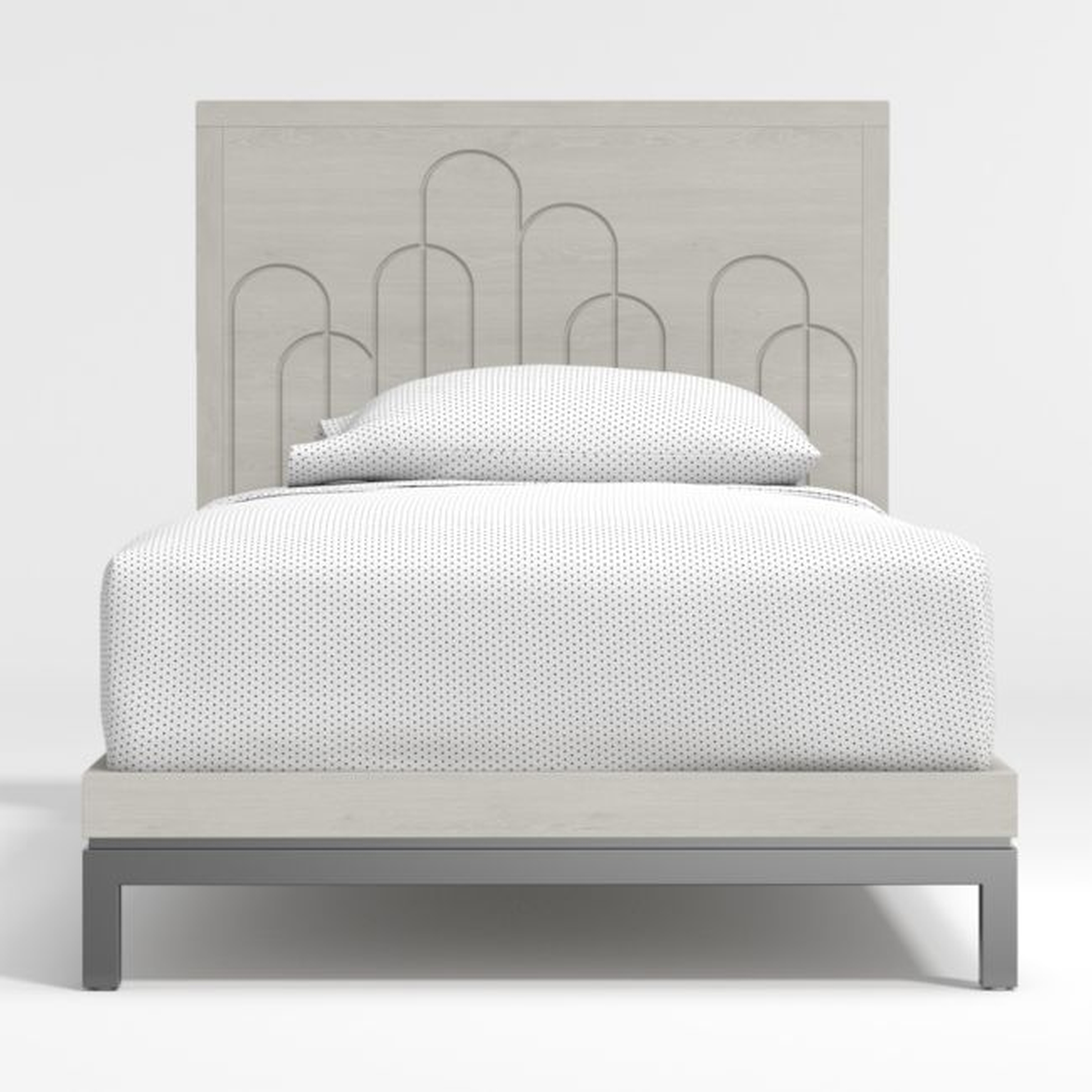 Wren Carved Twin Bed - Crate and Barrel