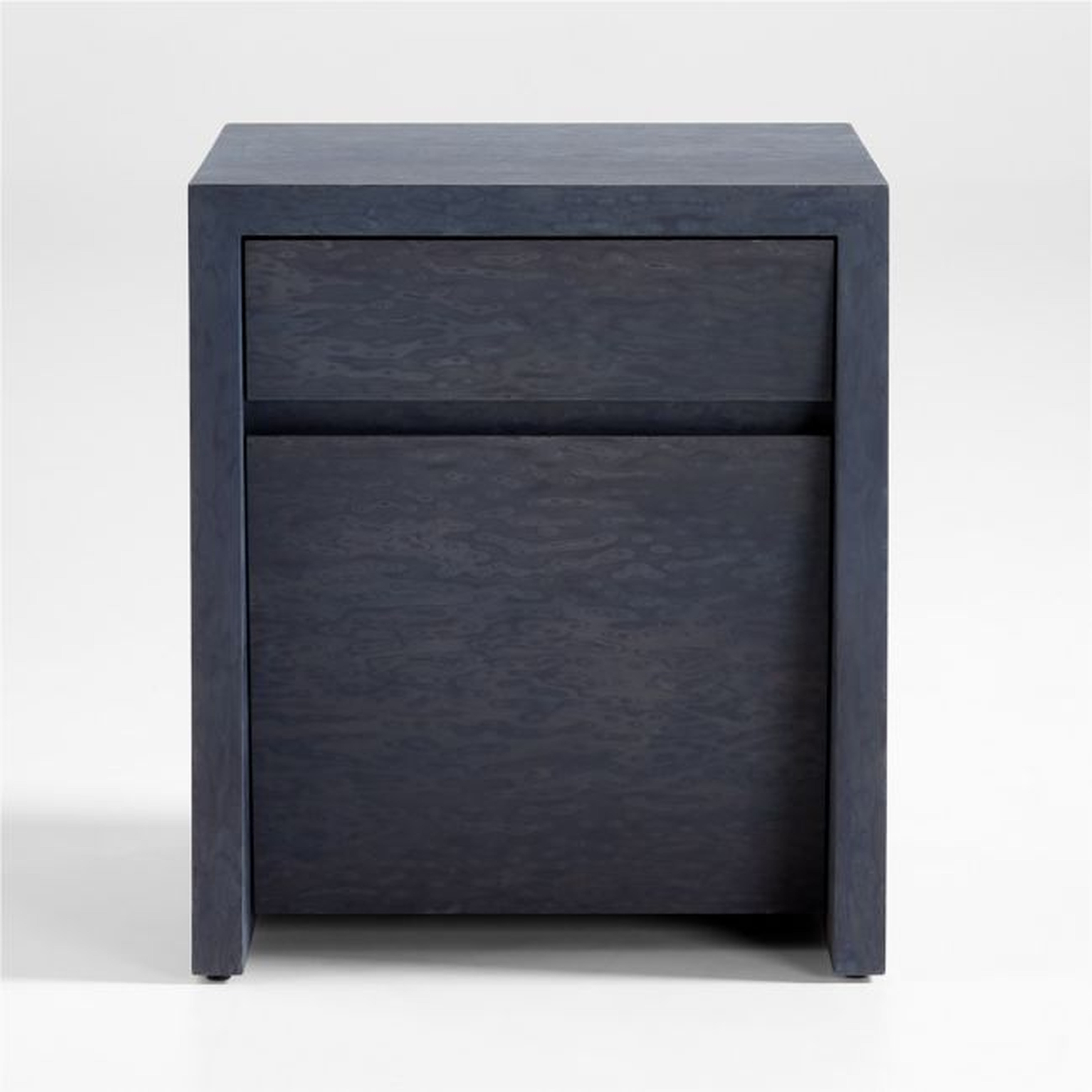 Vander Charcoal Wood Storage End Table - Crate and Barrel