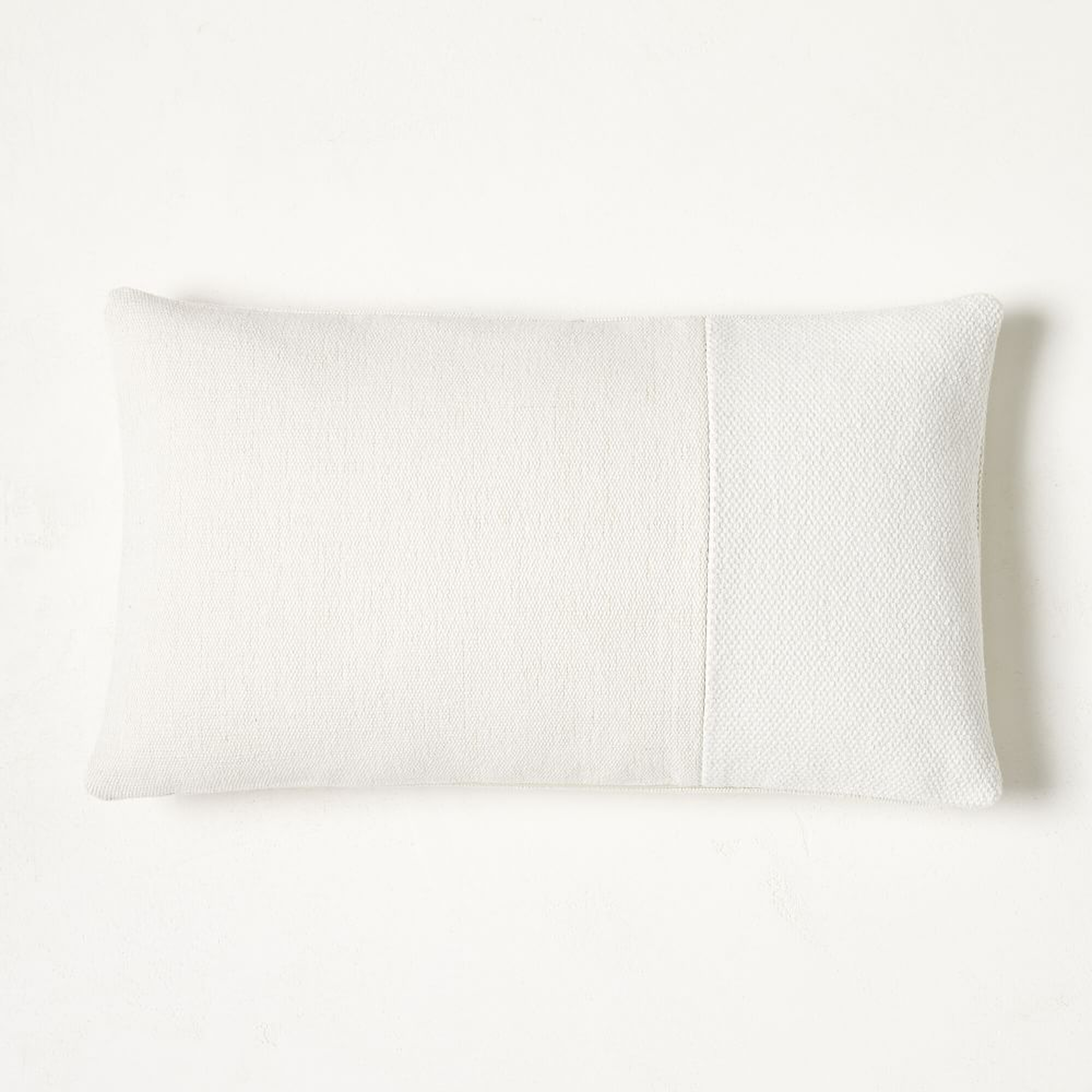 Cotton Canvas Pillow Cover, 12"x21", White - West Elm