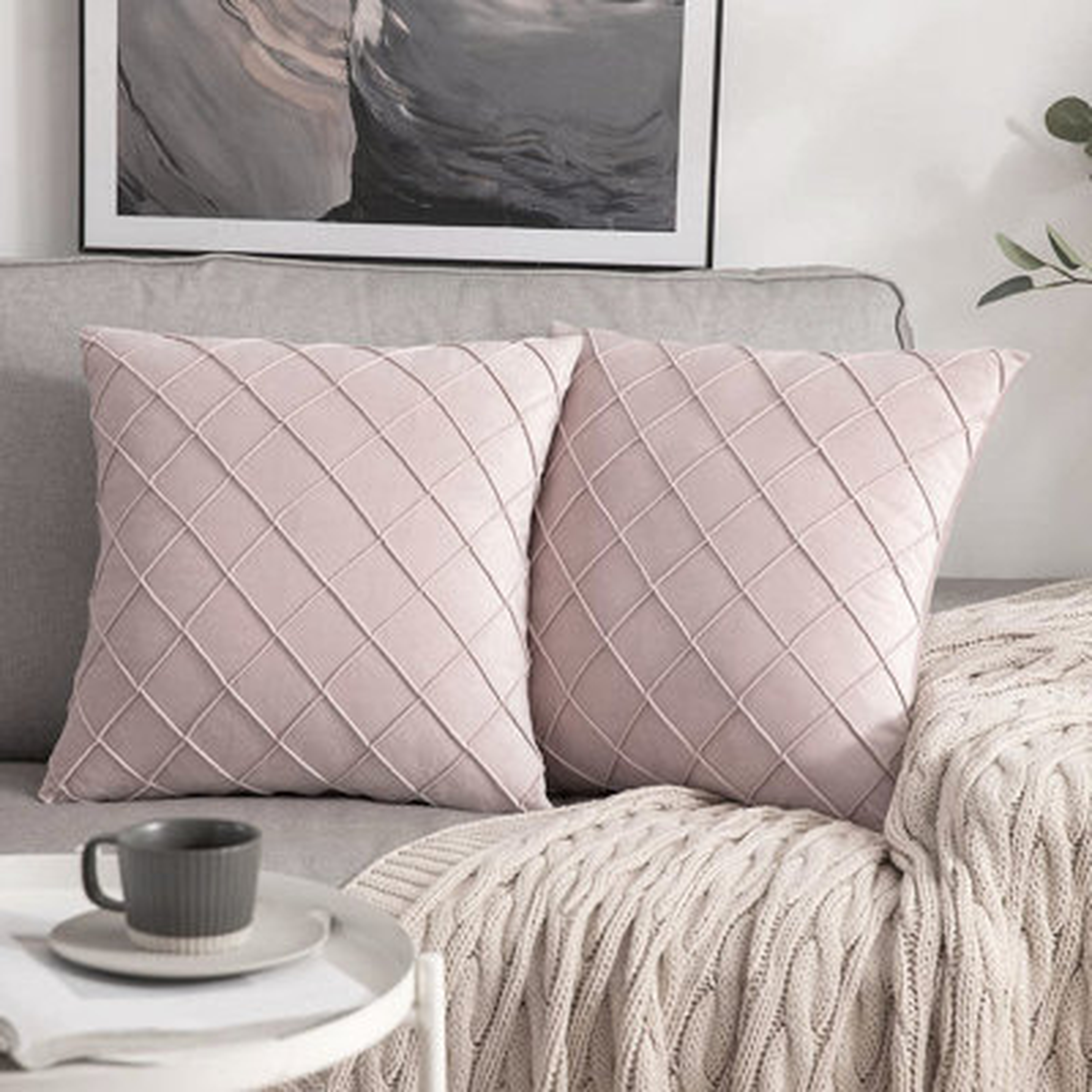 Velvet Plaid Throw Pillow Cover - Wayfair