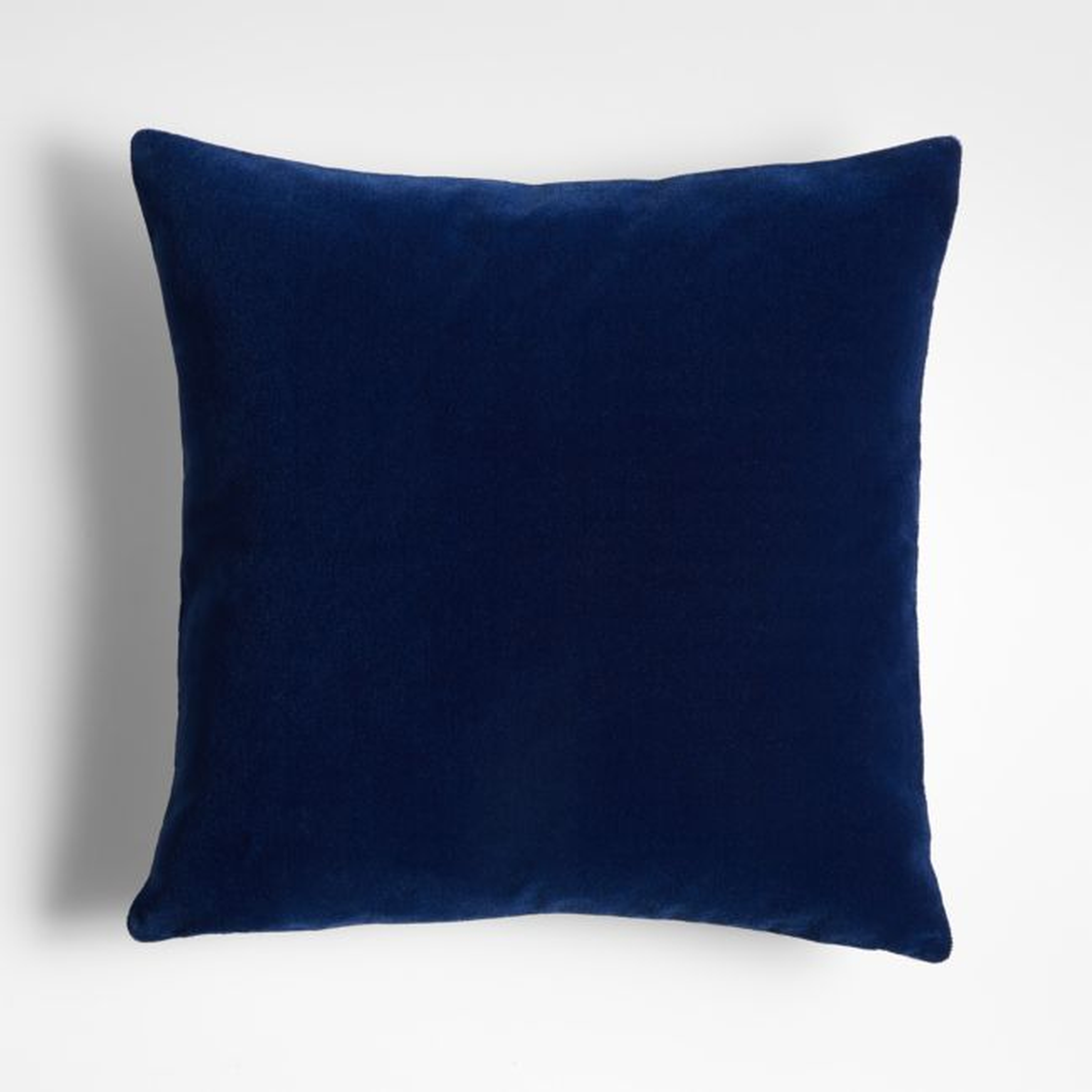 Deep Sea 20"x20" Faux Mohair Throw Pillow with Feather Insert - Crate and Barrel