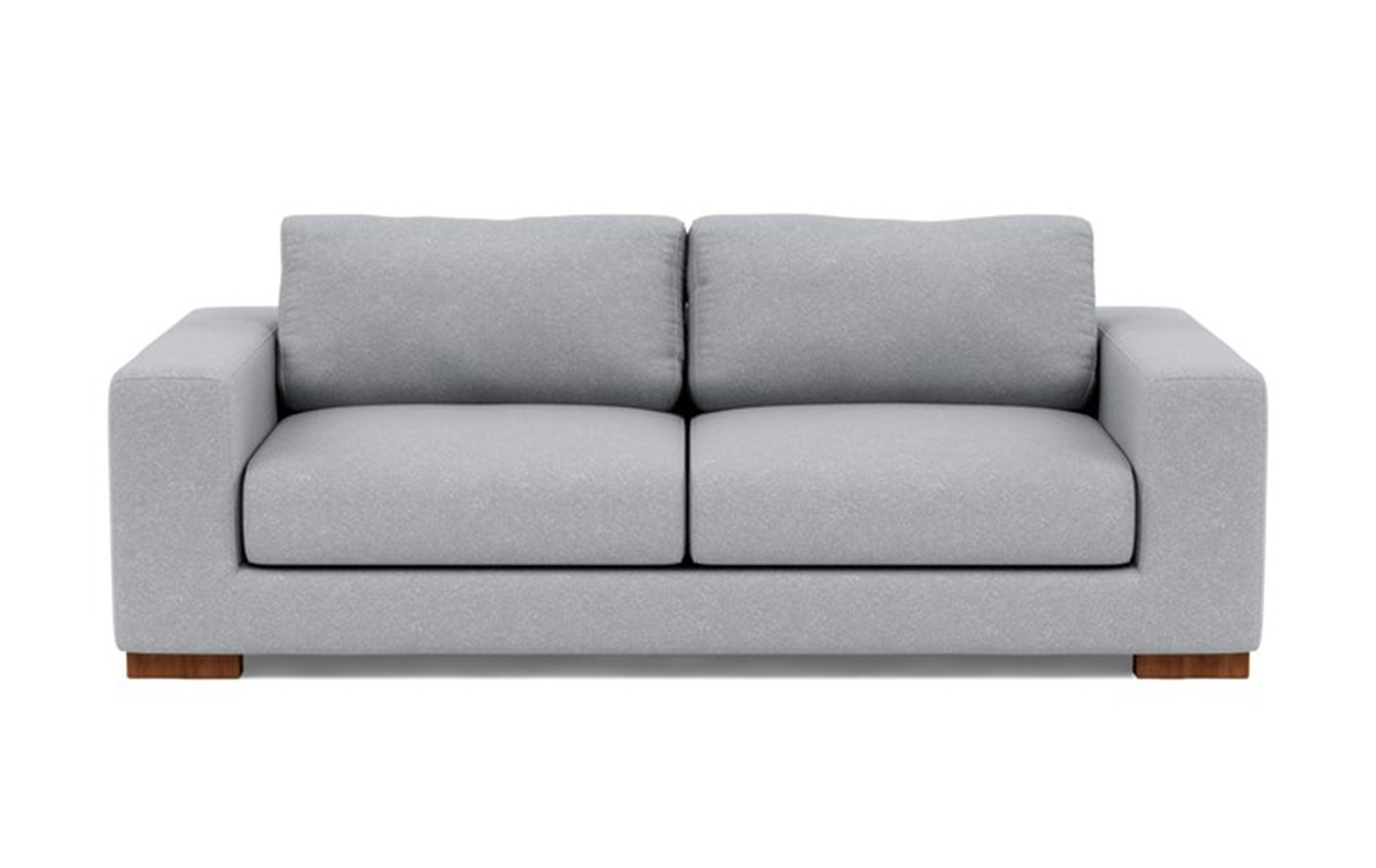 Henry Sofa with Grey Gris Fabric and Oiled Walnut legs - Interior Define