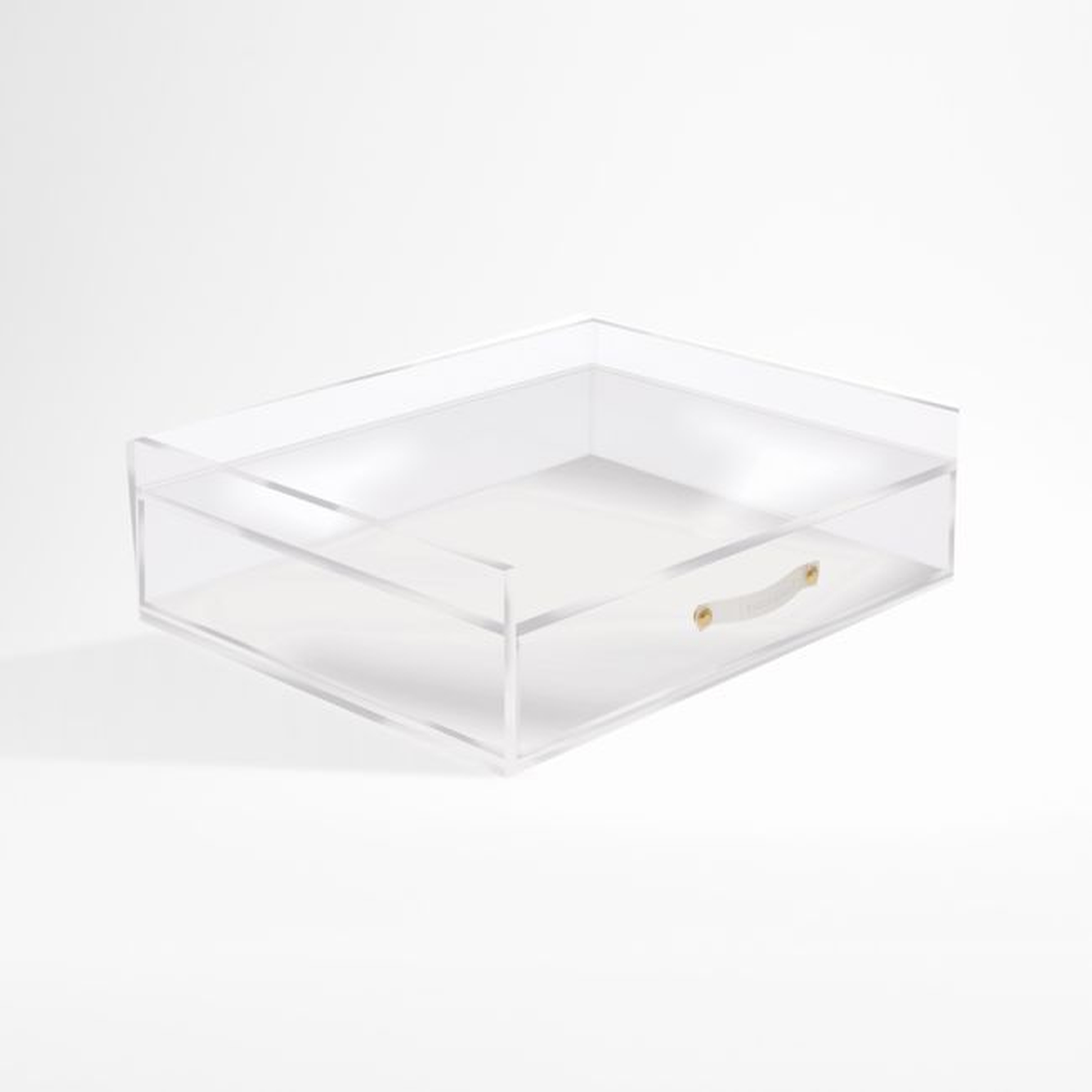 Russell + Hazel Acrylic Inbox with Drawer - Crate and Barrel