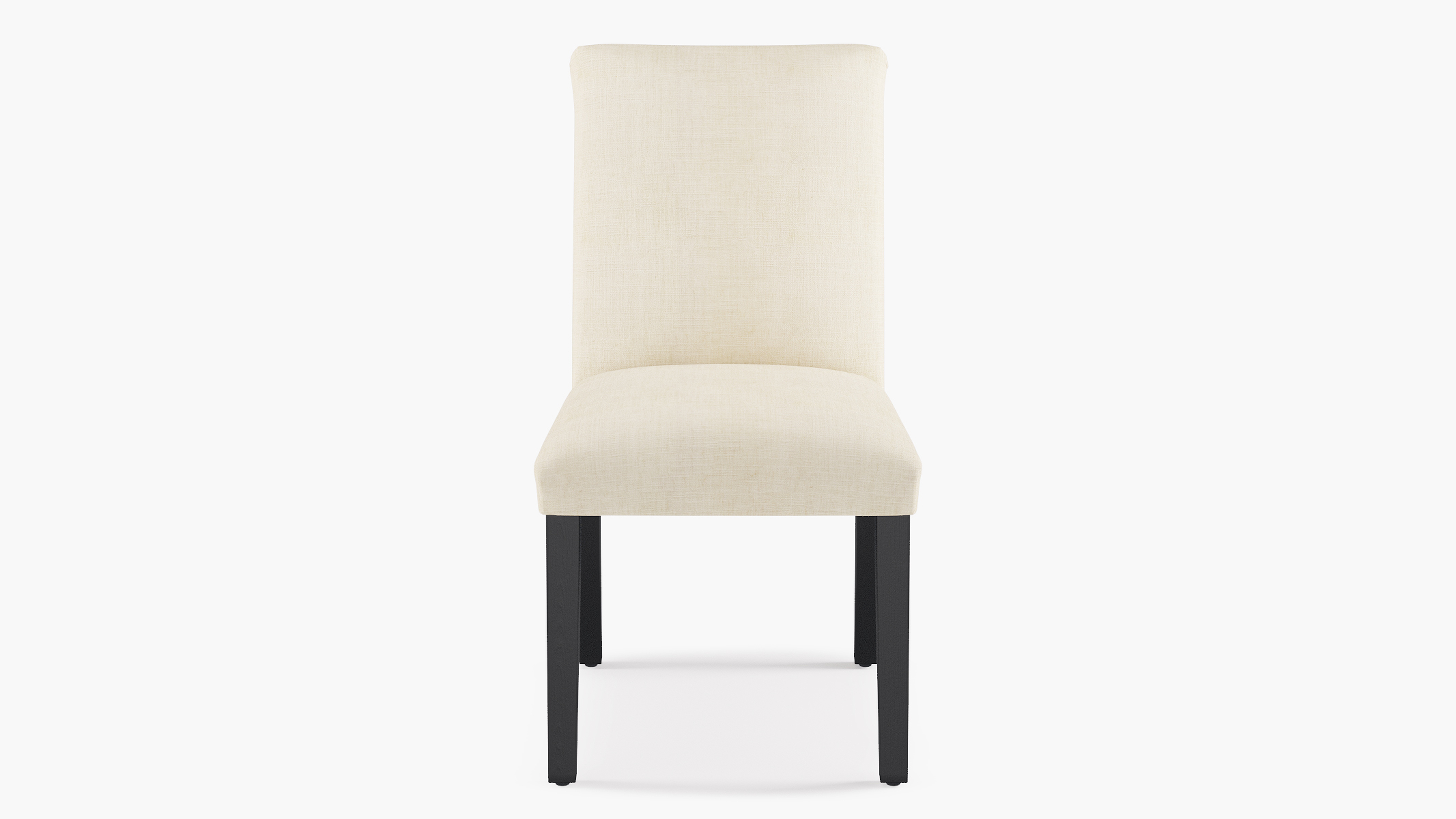 Classic Dining Chair, Talc Everyday Linen, Black - The Inside
