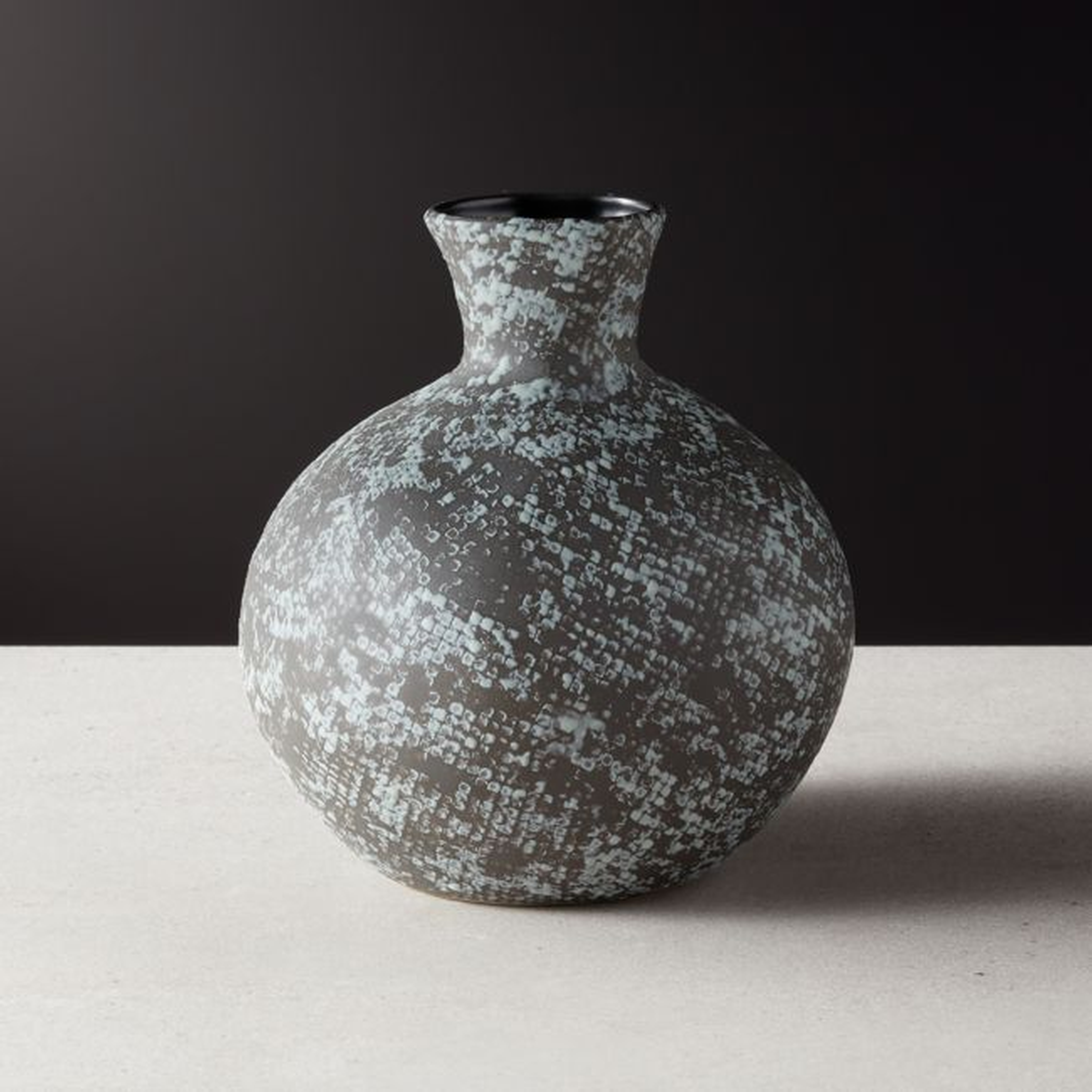 Messina Black Snake Print Vase - CB2