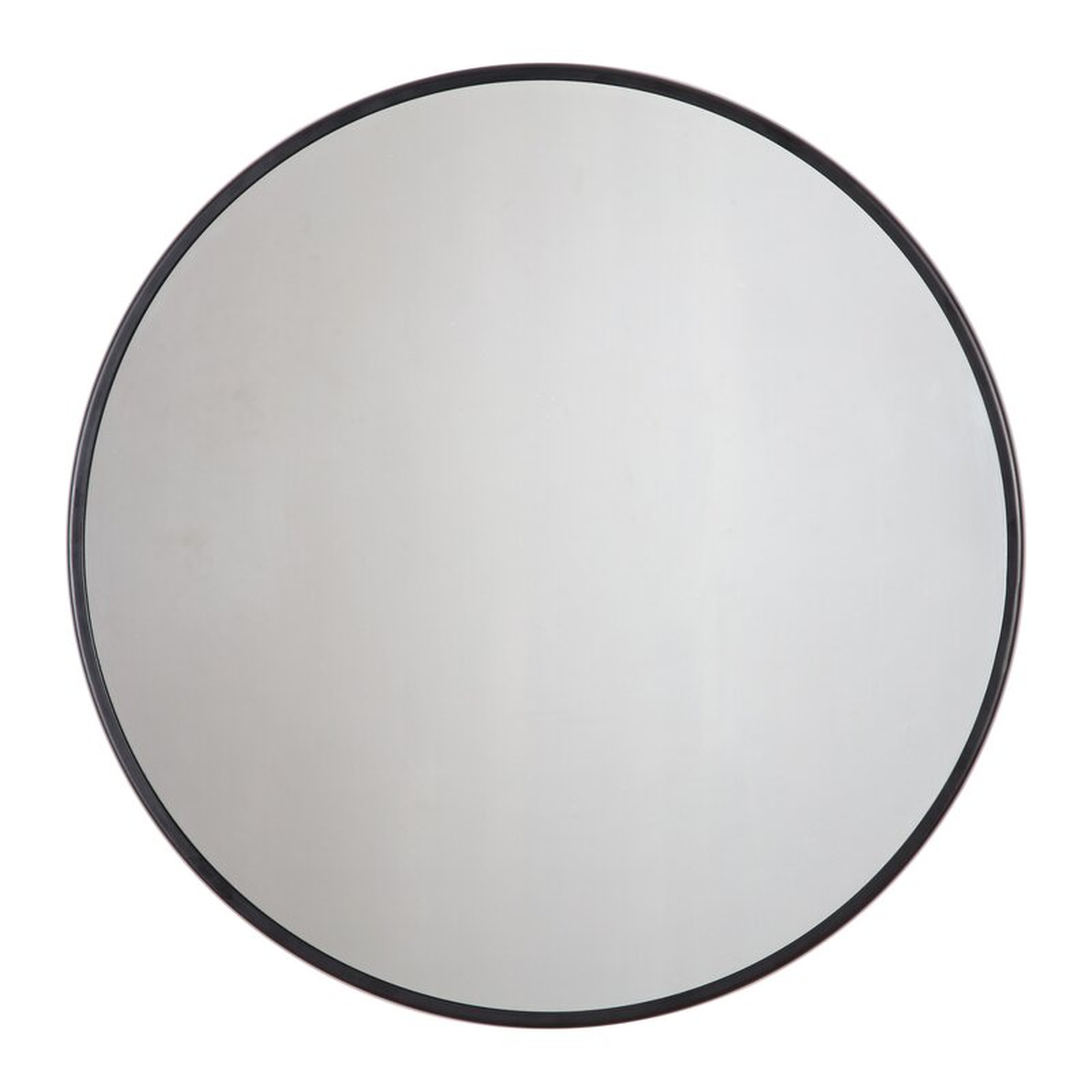 Adelina Circular Mirror, Black, 30" - Wayfair
