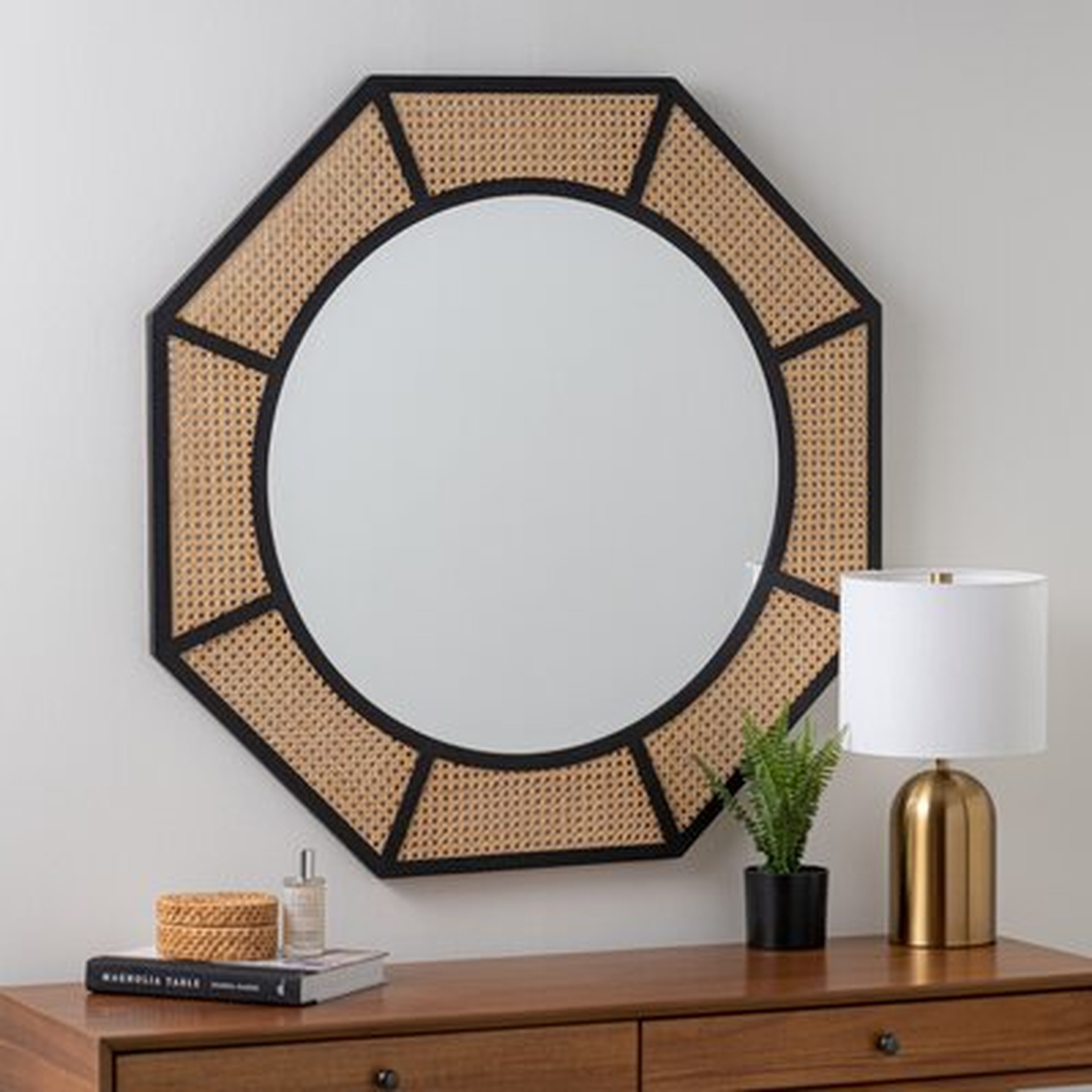 Cadena Black Wall Mirror - Wayfair