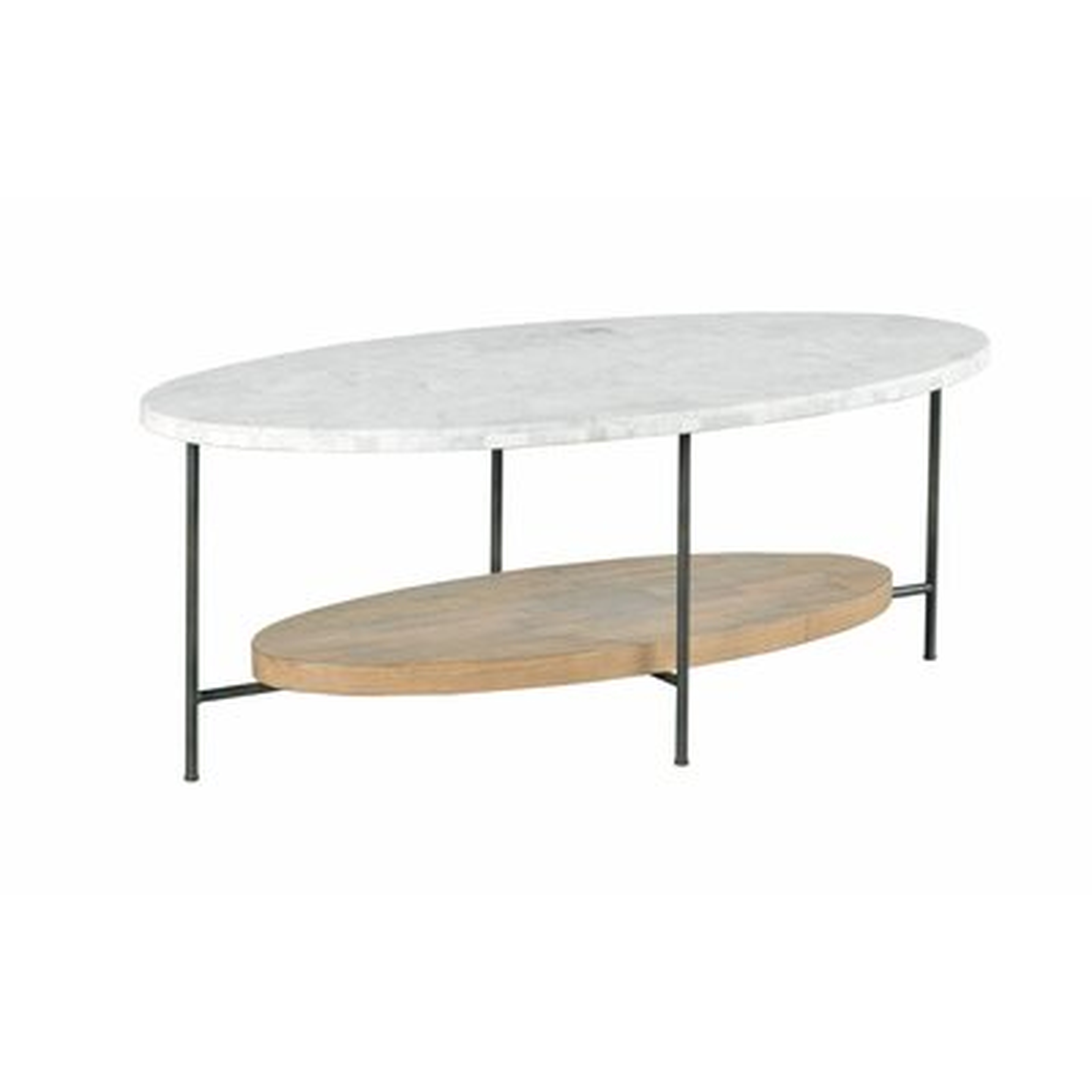 Ayslyn Floor Shelf Coffee Table with Storage - Wayfair