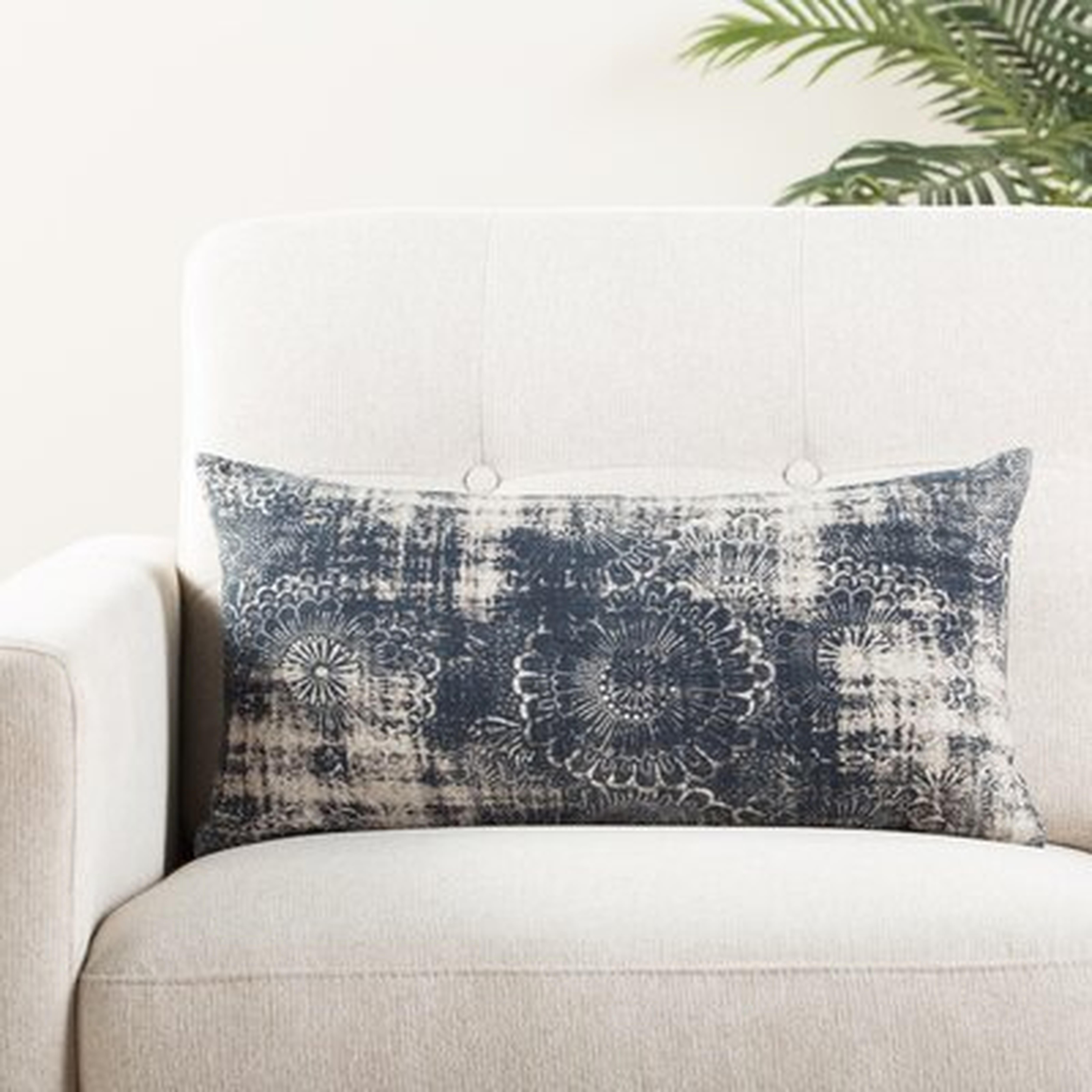 Taulbee Cotton Damask Lumbar Pillow Cover - Wayfair