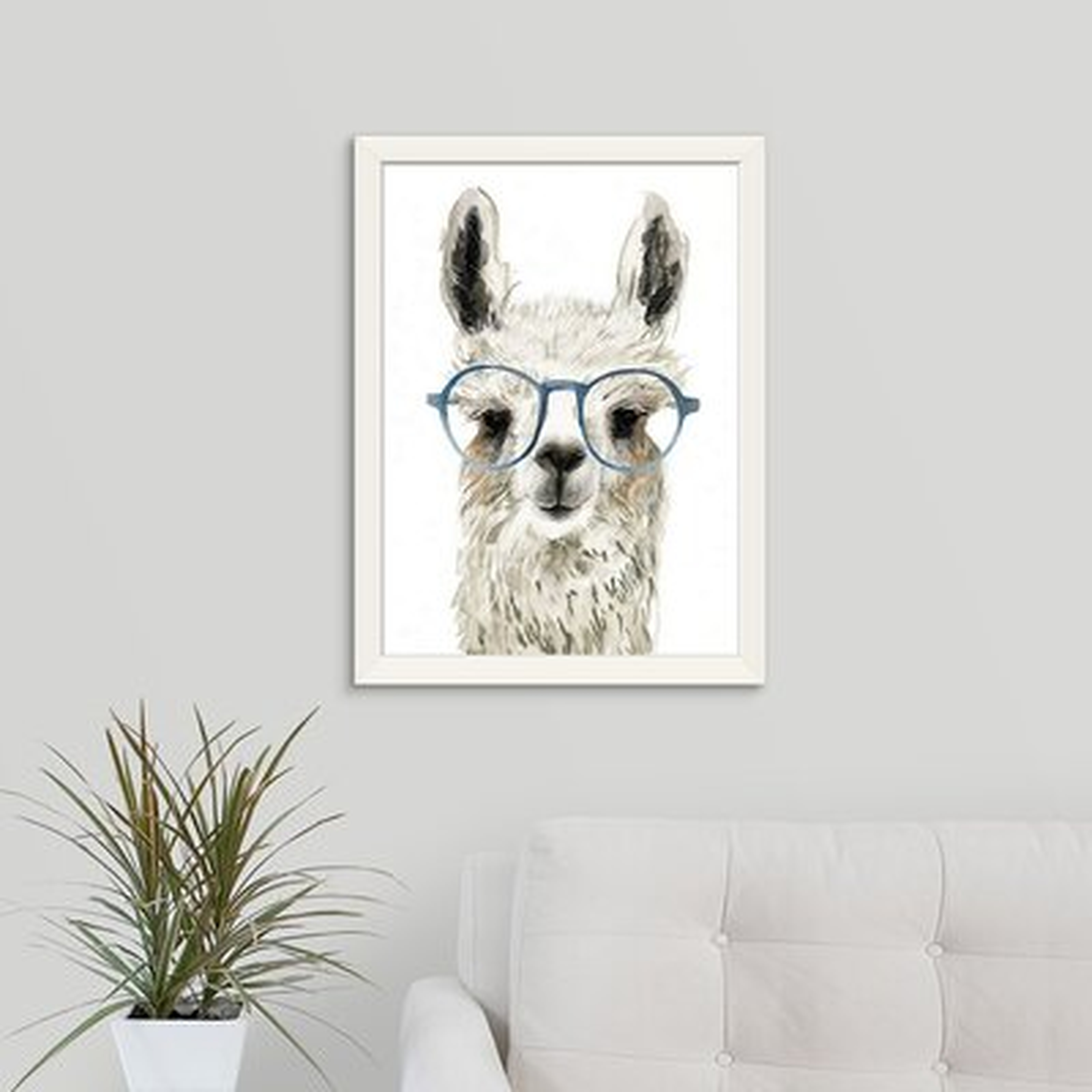 Novogratz 'Calculating Llama I' Framed Painting Print - Wayfair