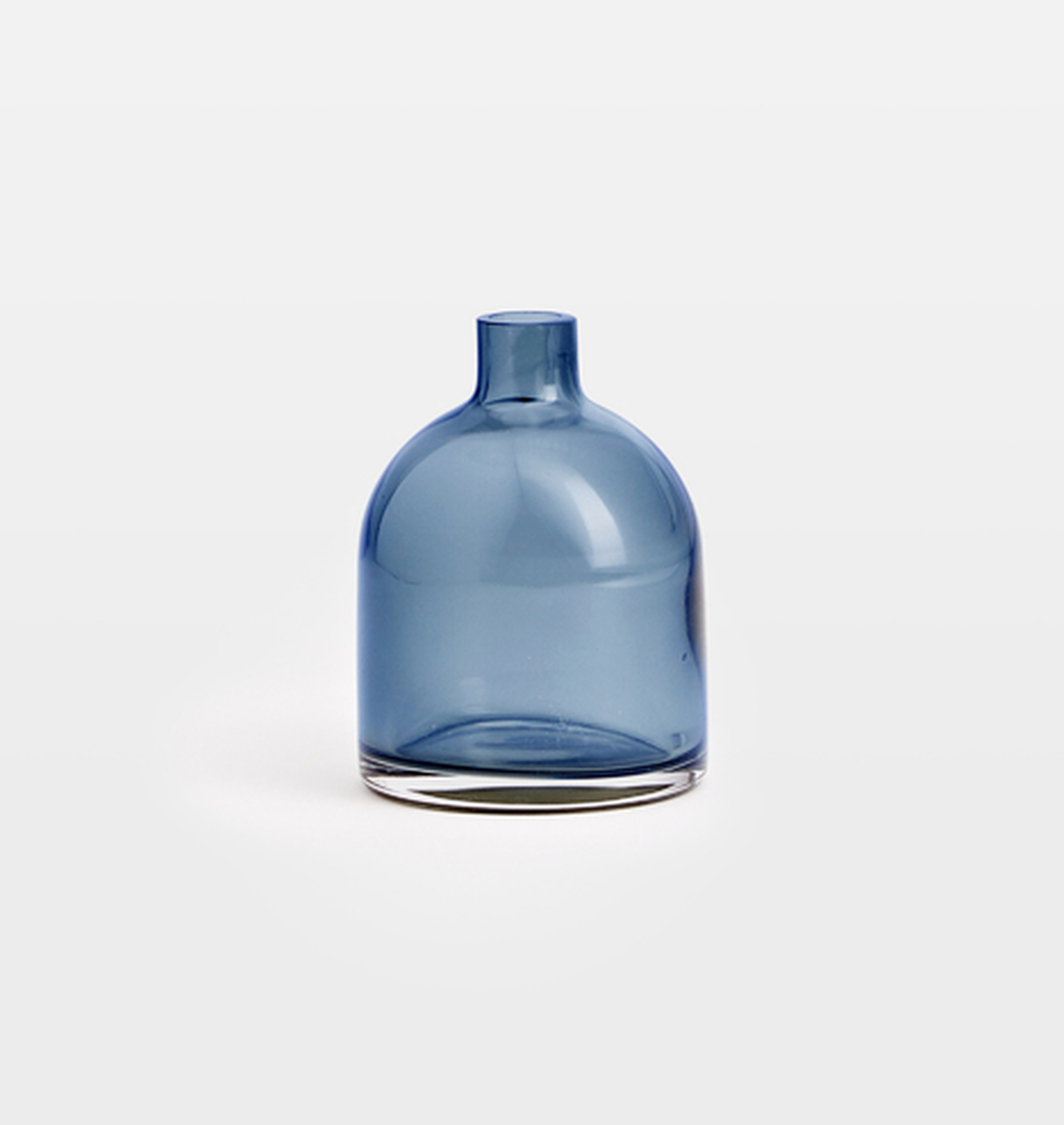 Audrey Blue Glass Bud Vase - Rejuvenation
