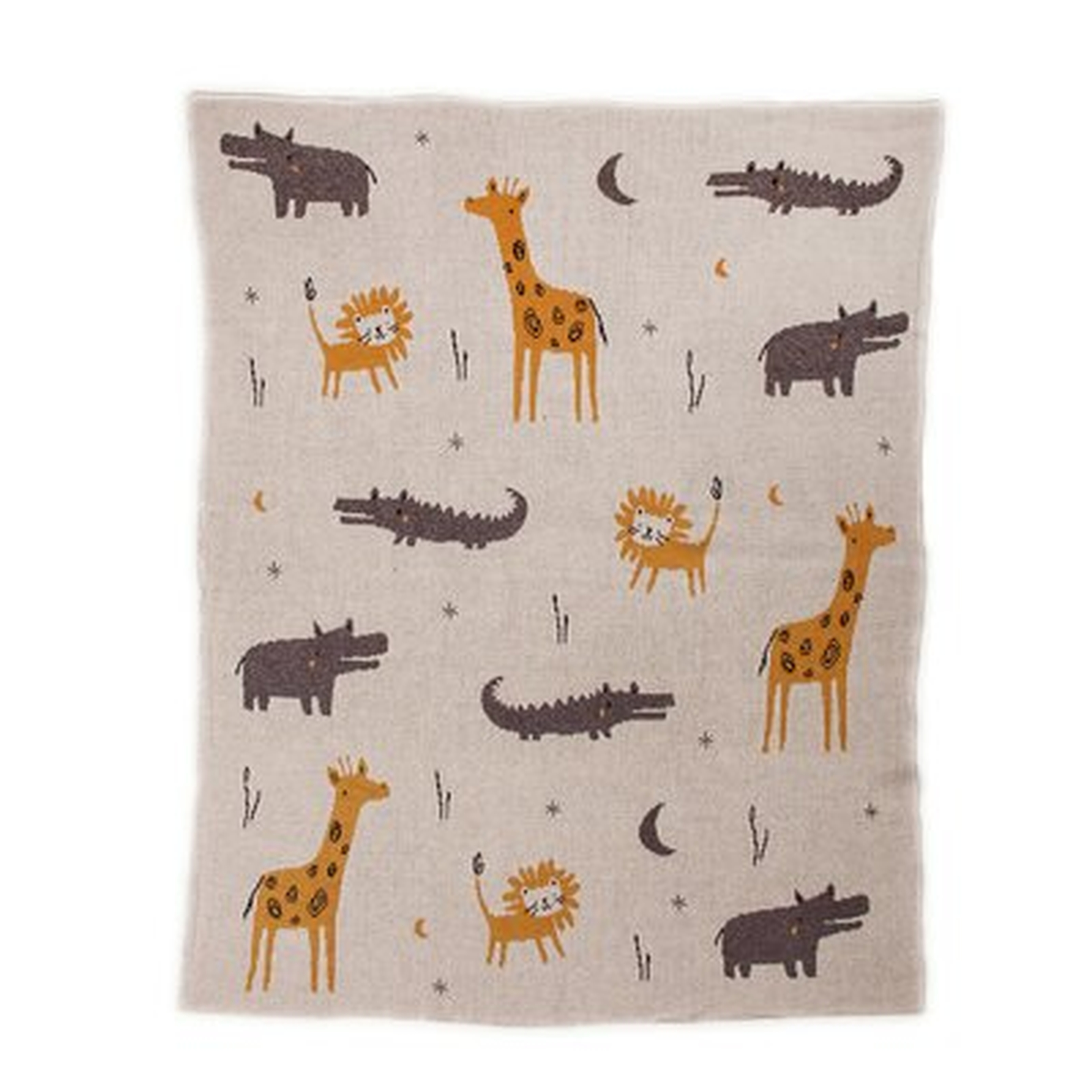 Once upon a Time in Zooland Transitional 100% Cotton Throw - Wayfair