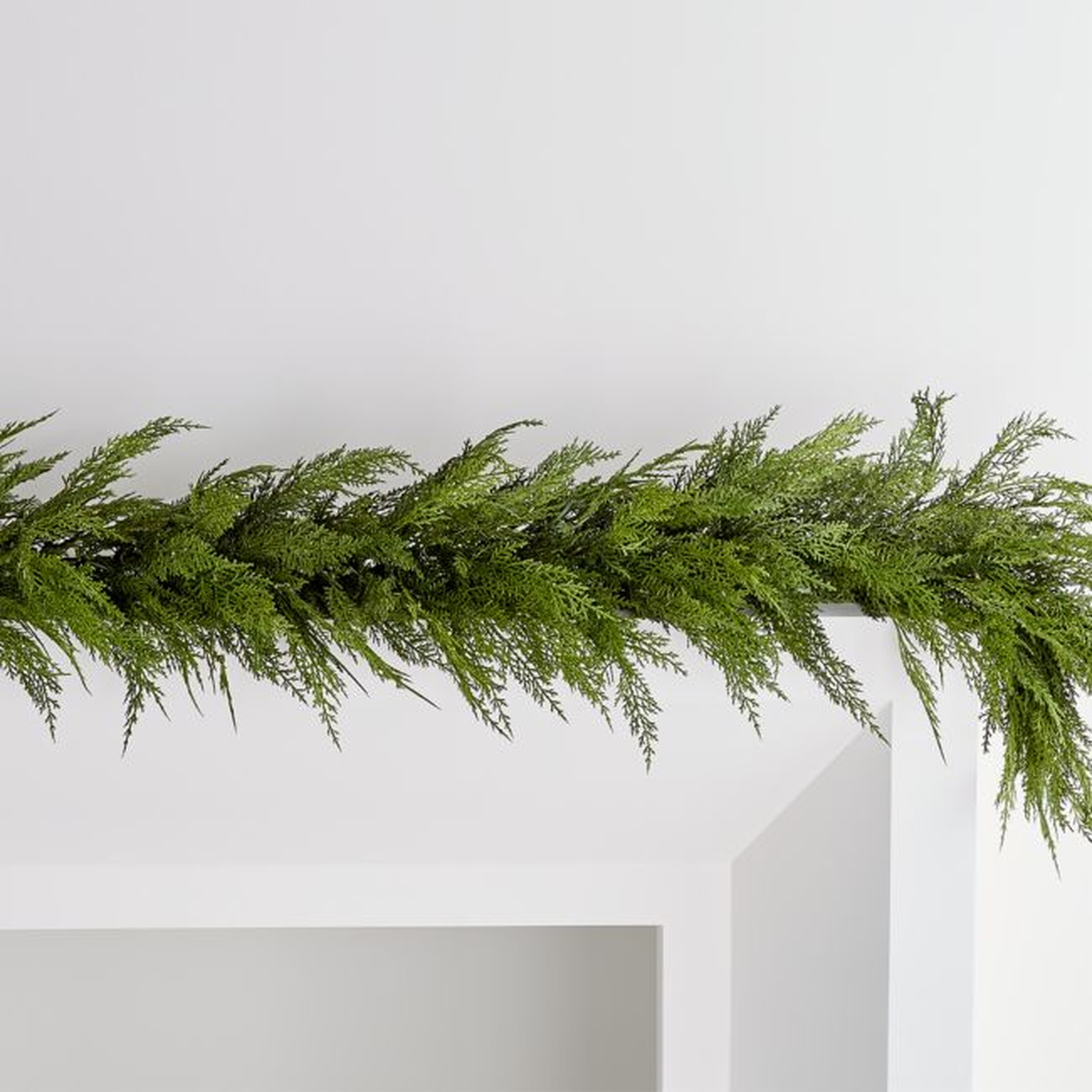 Faux Hemlock Pine Pre-Lit LED Christmas Garland 74" - Crate and Barrel