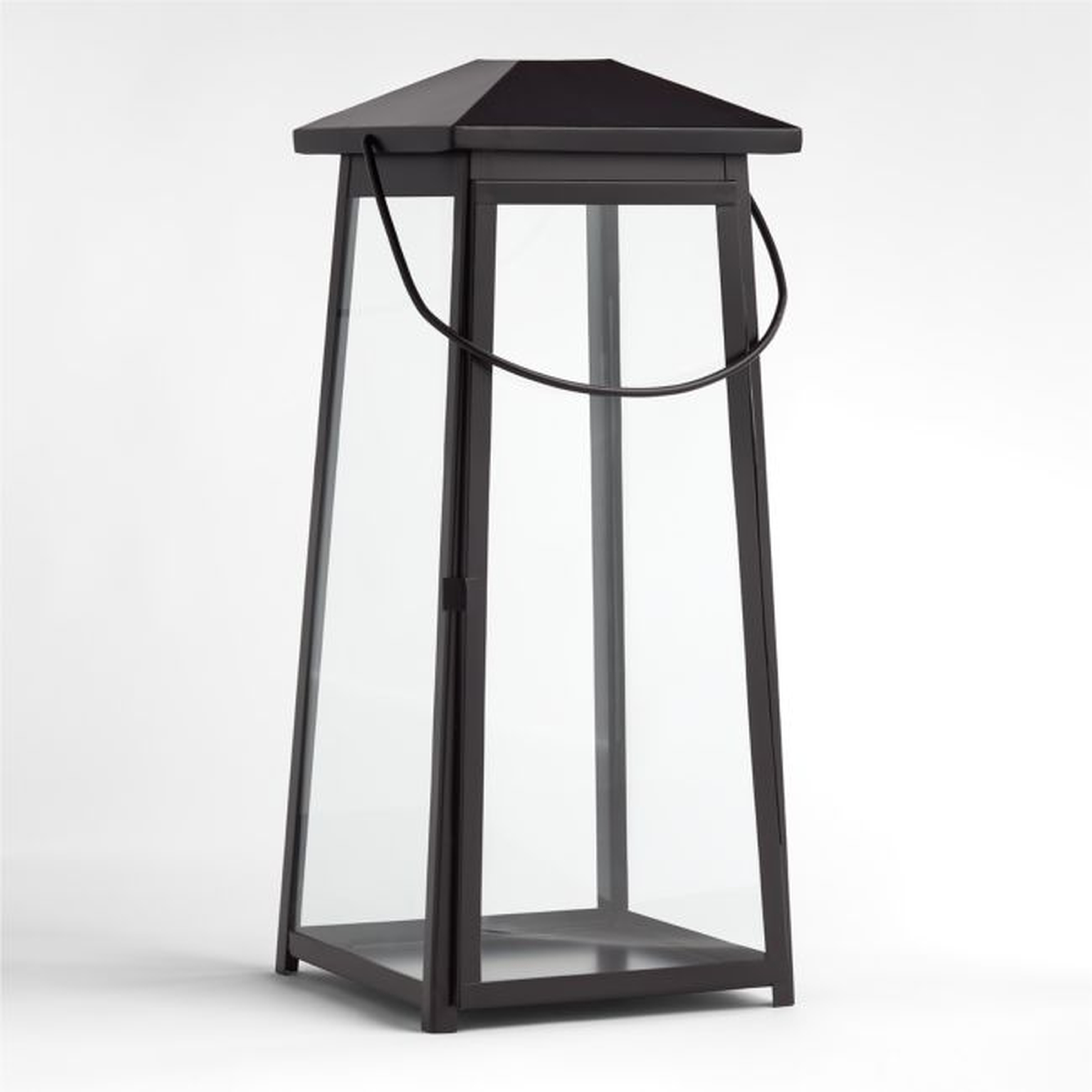 Petaluma Black Metal Outdoor Lantern 37" - Crate and Barrel
