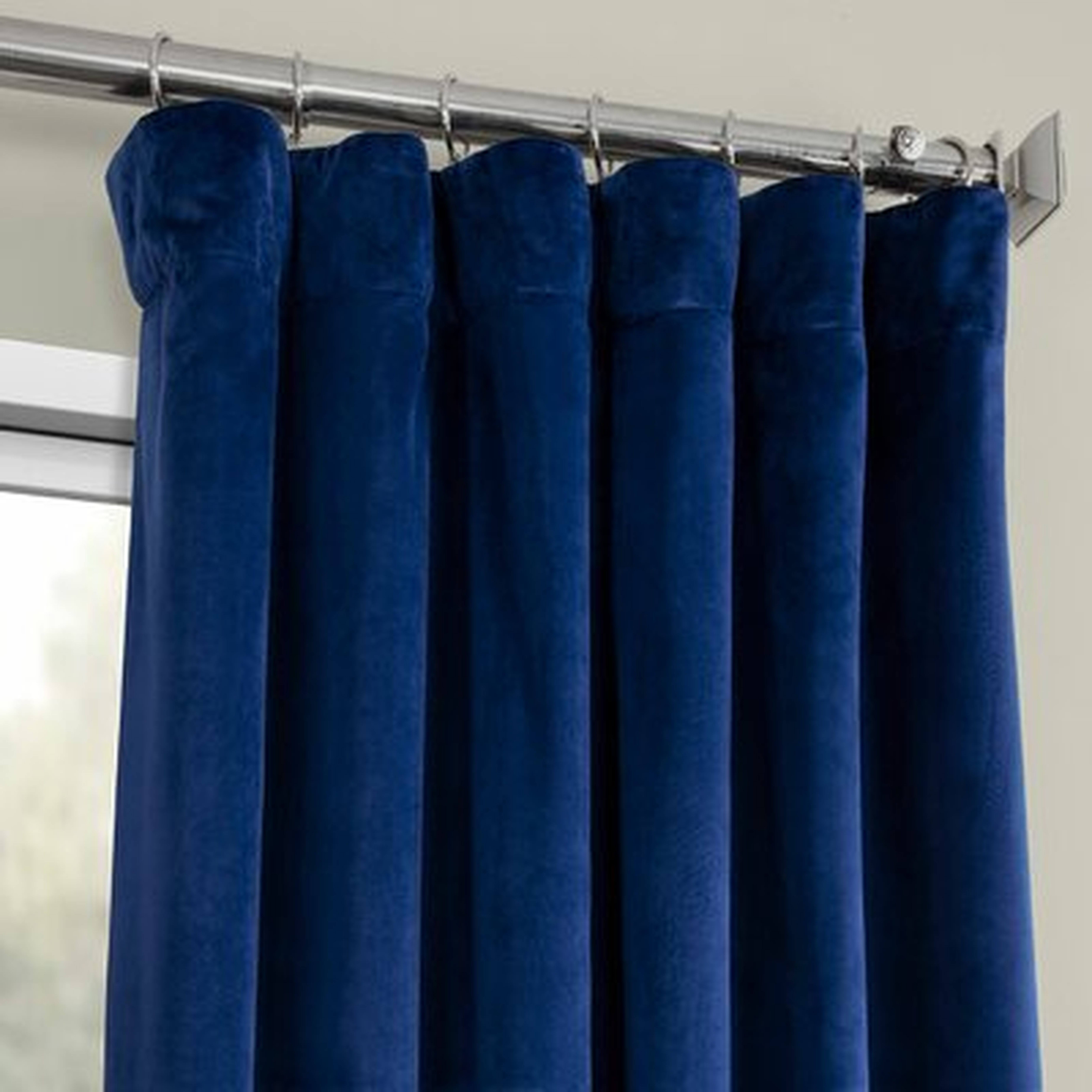 Bagwell Velvet Solid Color Room Darkening Thermal Rod Pocket Single Curtain Panel - Birch Lane