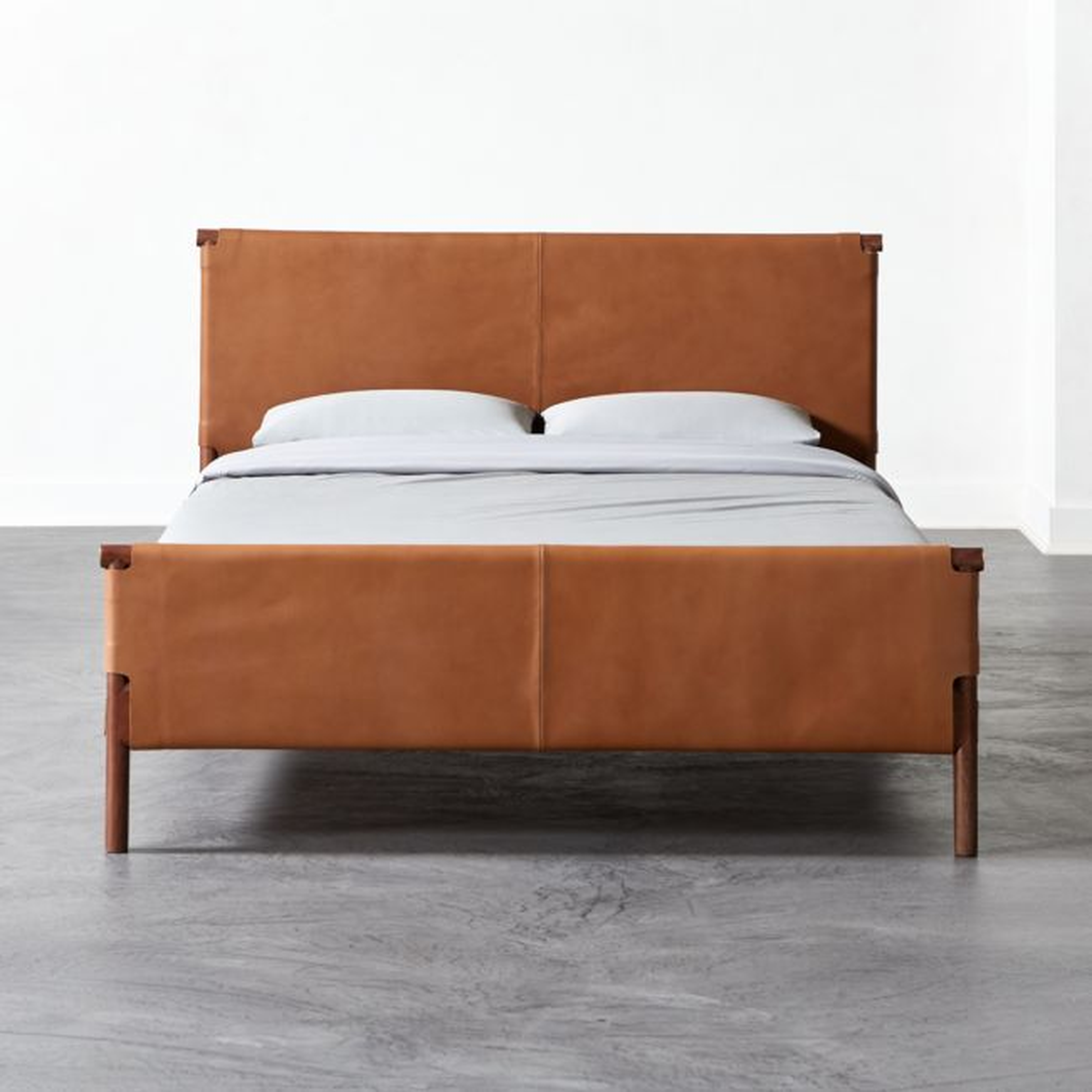 Curator King Leather Bed - Backorder: FEB - CB2